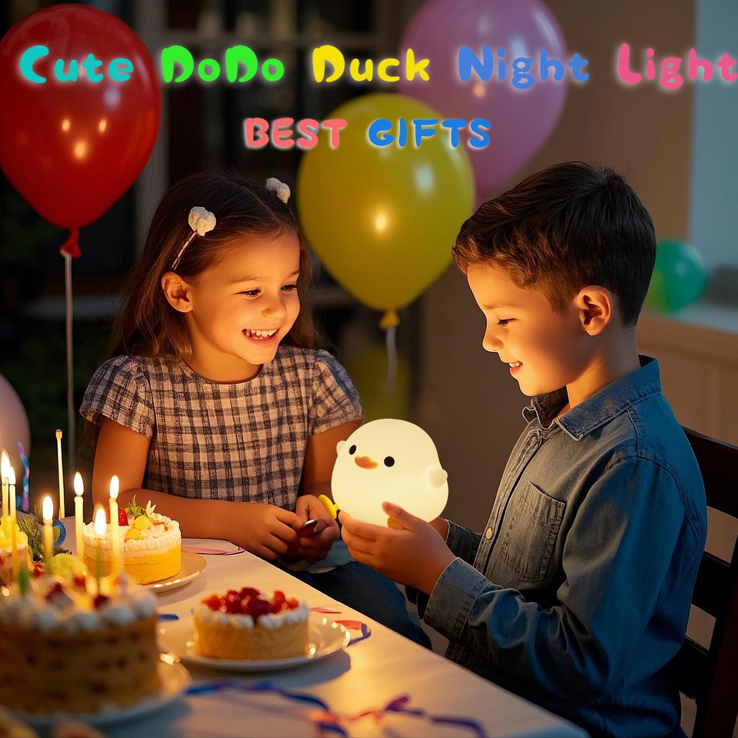 DREAMING MY DREAM Cute Duck Lamp,Do Do Duck Night Light,Silicone Squishy Nursery Bedside Lamp,USB Rechargeable Touch Table Lampfor Bedrooms, Living Room Decor Gift Toy jlhbookstore.store