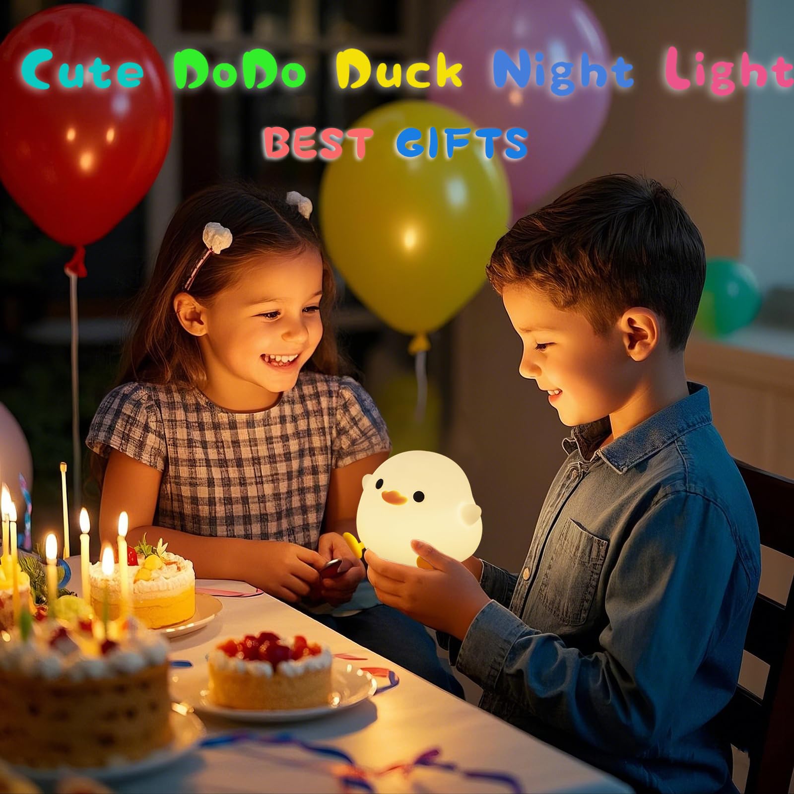 DREAMING MY DREAM Cute Duck Lamp,Do Do Duck Night Light,Silicone Squishy Nursery Bedside Lamp,USB Rechargeable Touch Table Lampfor Bedrooms, Living Room Decor Gift Toy jlhbookstore.store