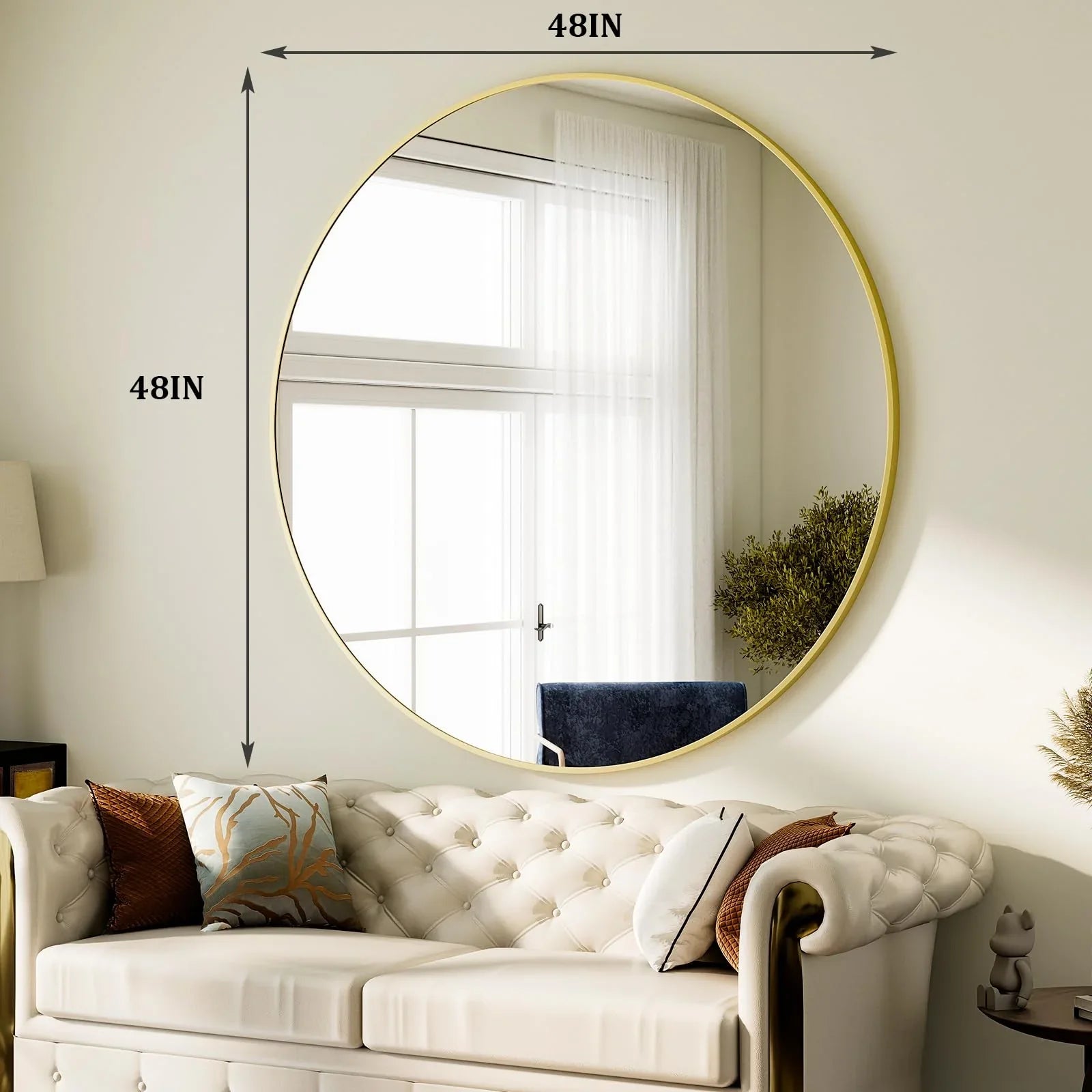 HARRITPURE Round Mirror 30 Black Wall Mounted Circle Mirrors Vanity Mirror with Brushed Aluminum Alloy Frame Modern Decoration for Bathroom, Living Room, Vanity, Bedroom, Entryway jlhbookstore.store