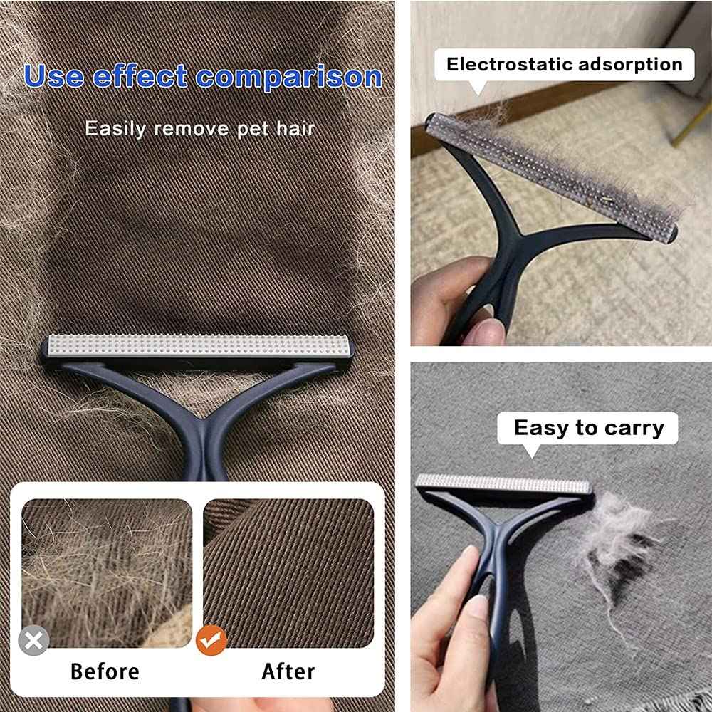 Pet Hair Remover, Dog and Cat Hair Remover, Wool Hair Remover, Carpet Rake for Pet Hair Removal, Carpet Rake, Pile Brush, Hand Shaver for Carpets, Car Cushions, Sofas, Pet Beds, Furniture & Rug
