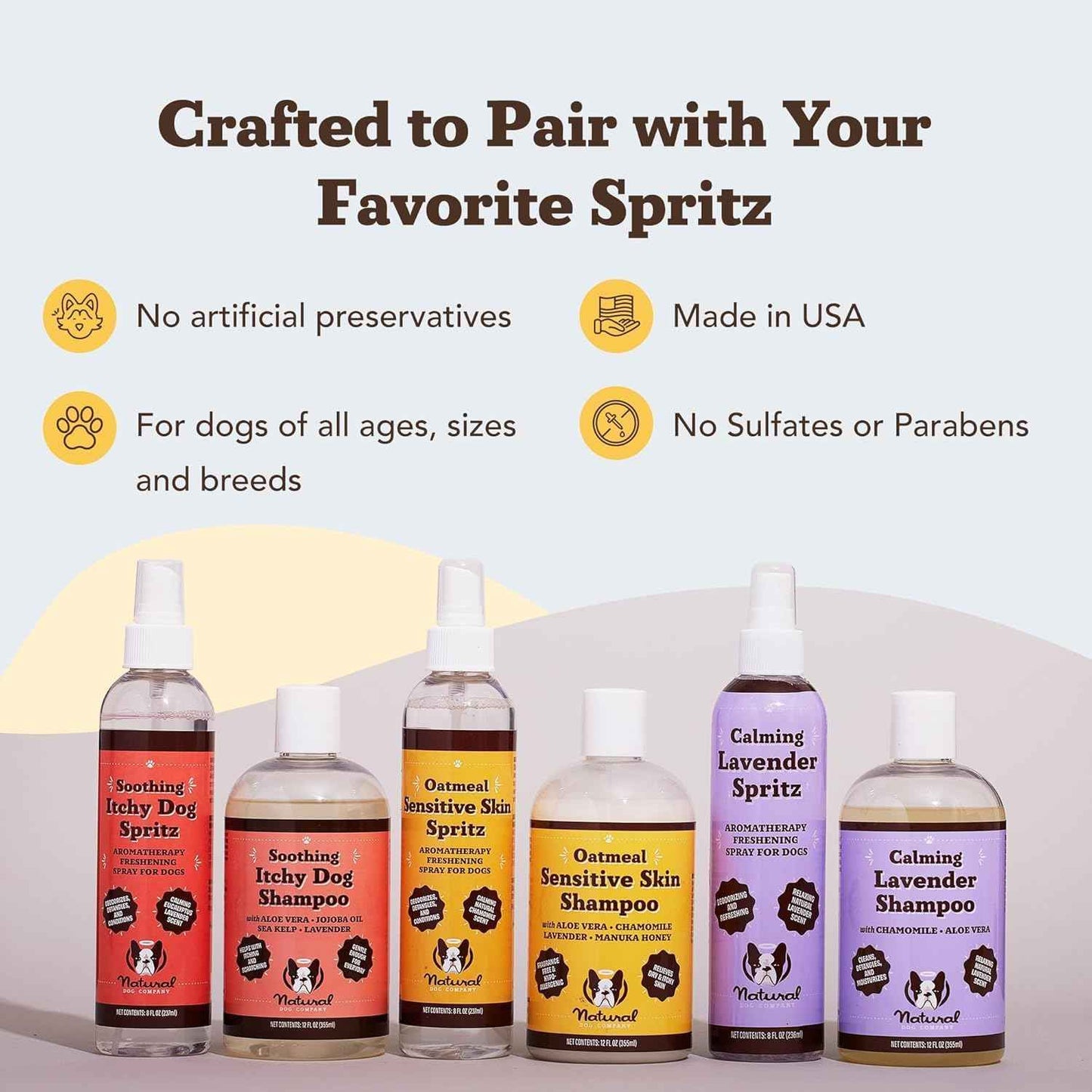 Natural Dog Company Oatmeal Shampoo for Dogs with Sensitive Skin, Ideal Anti Itch Dog Shampoo and Puppy Shampoo Oatmeal Itch Relief Dog Hypoallergenic Pet Shampoo, Deodorizing and Organic 12 oz