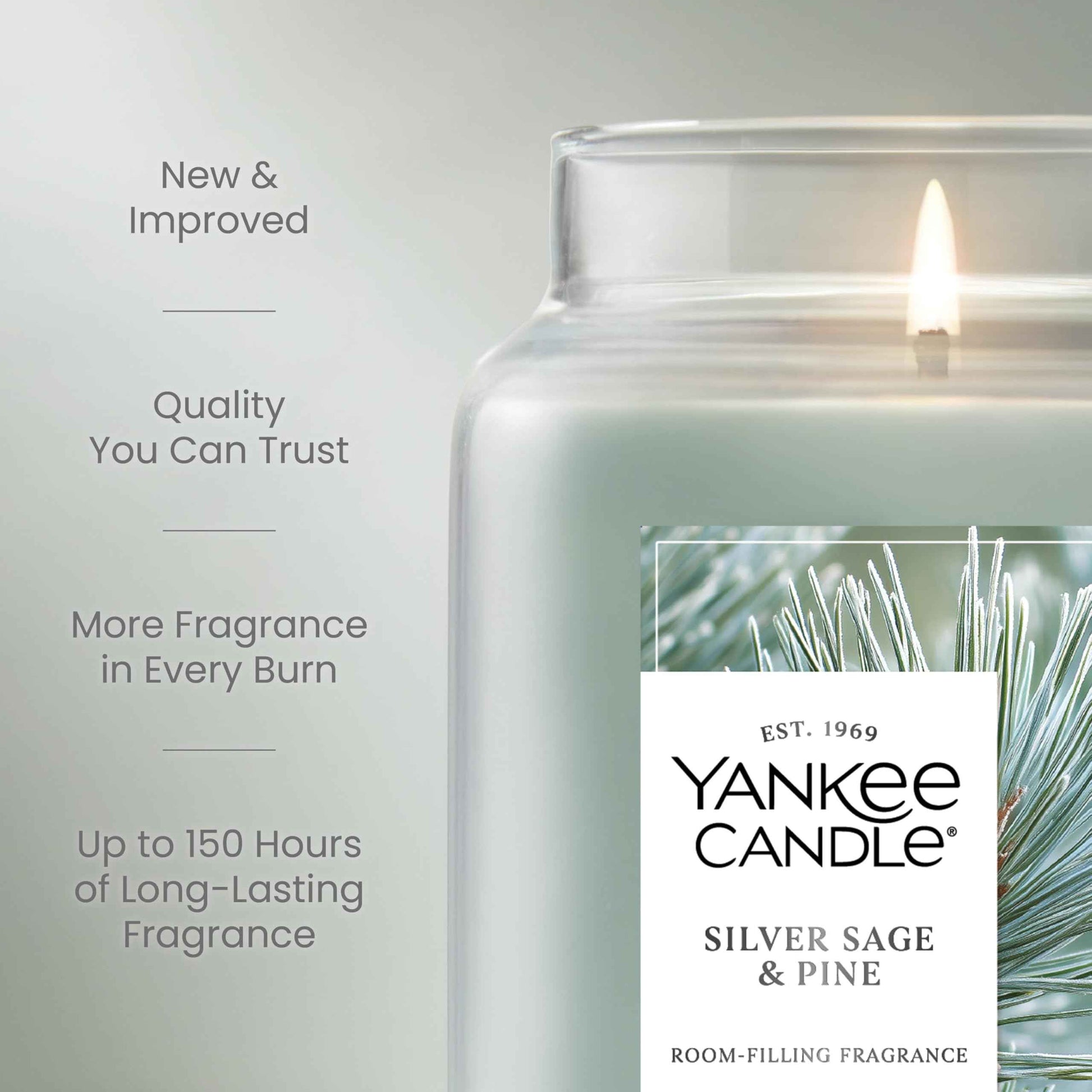 Yankee Candle, Balsam & Cedar Fall Scented Candle, 22oz Large Jar with up to 150 Hour Burn Time