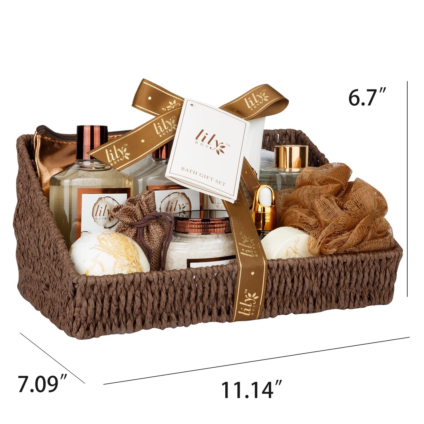 25Pcs Christmas Gifts for Women - Luxury Bath and Body Spa Gift Basket for Women with Necklace | Relaxing Care Kit Valentine's Mothers Day Gifts for Mom Gift Baskets for Anniversary or Bridal Shower