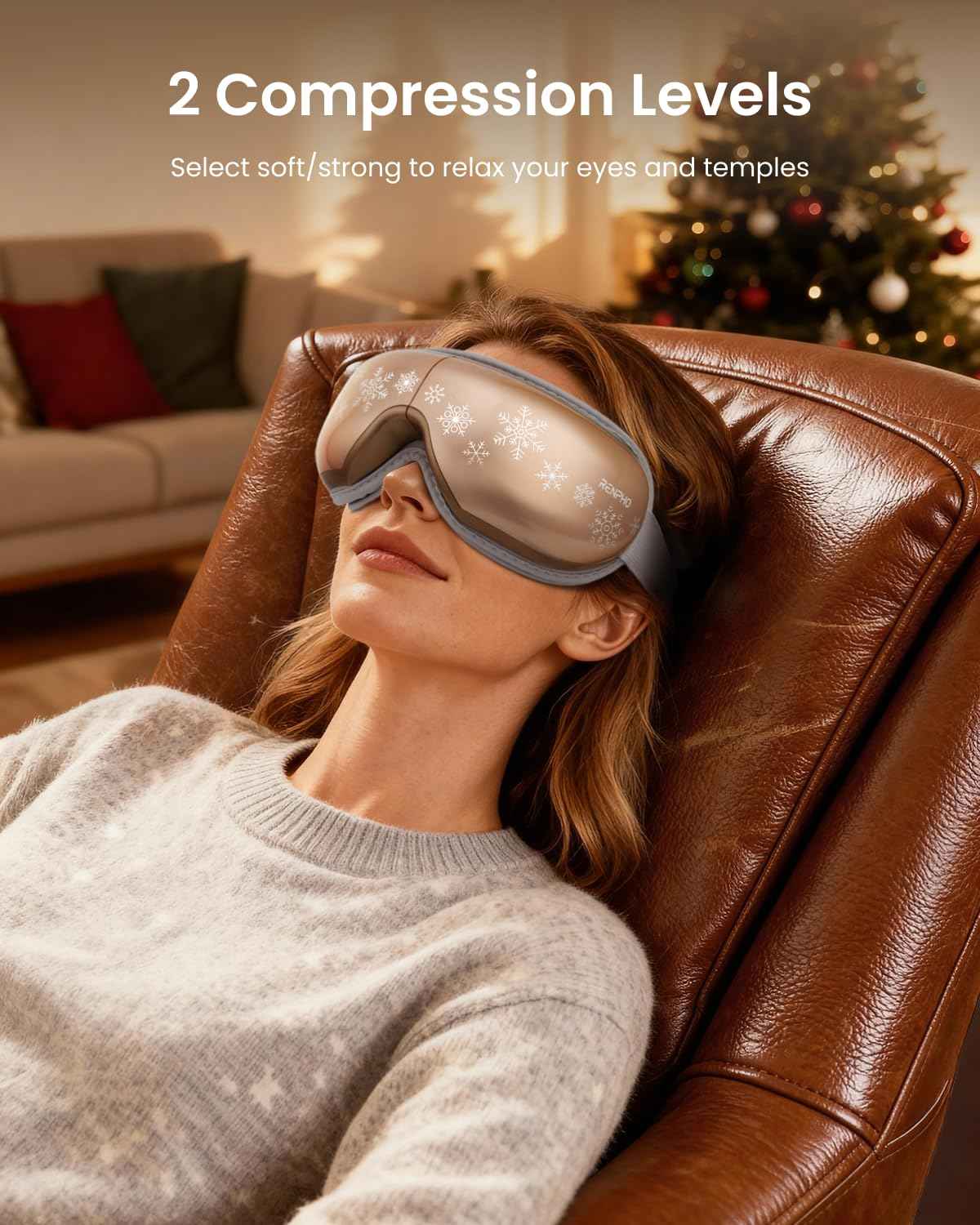 RENPHO Eyeris 1 Eye Massager with Heat, Christmas Birthday Gifts for Women Mom, FSA Eligible HSA Eye Mask for Migraine, Smart Sleep Mask for Dry Eyes Relax, Reduce Strain for Men Dad Her Him