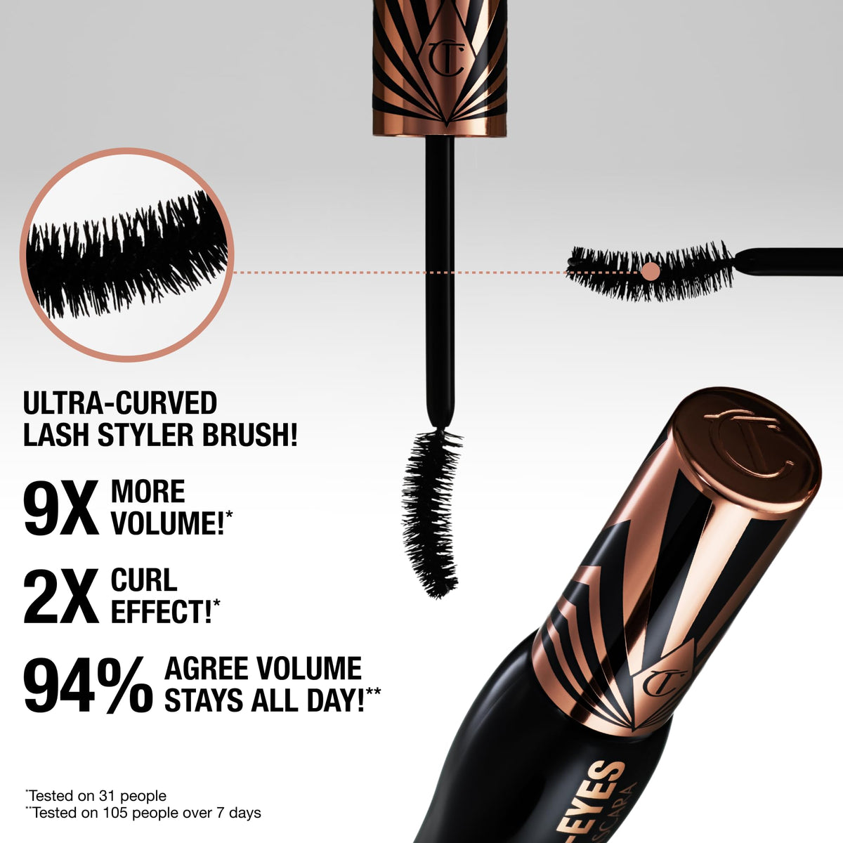 Charlotte Tilbury Exagger-Eyes Volume & Length Mascara, Exagger-Black
