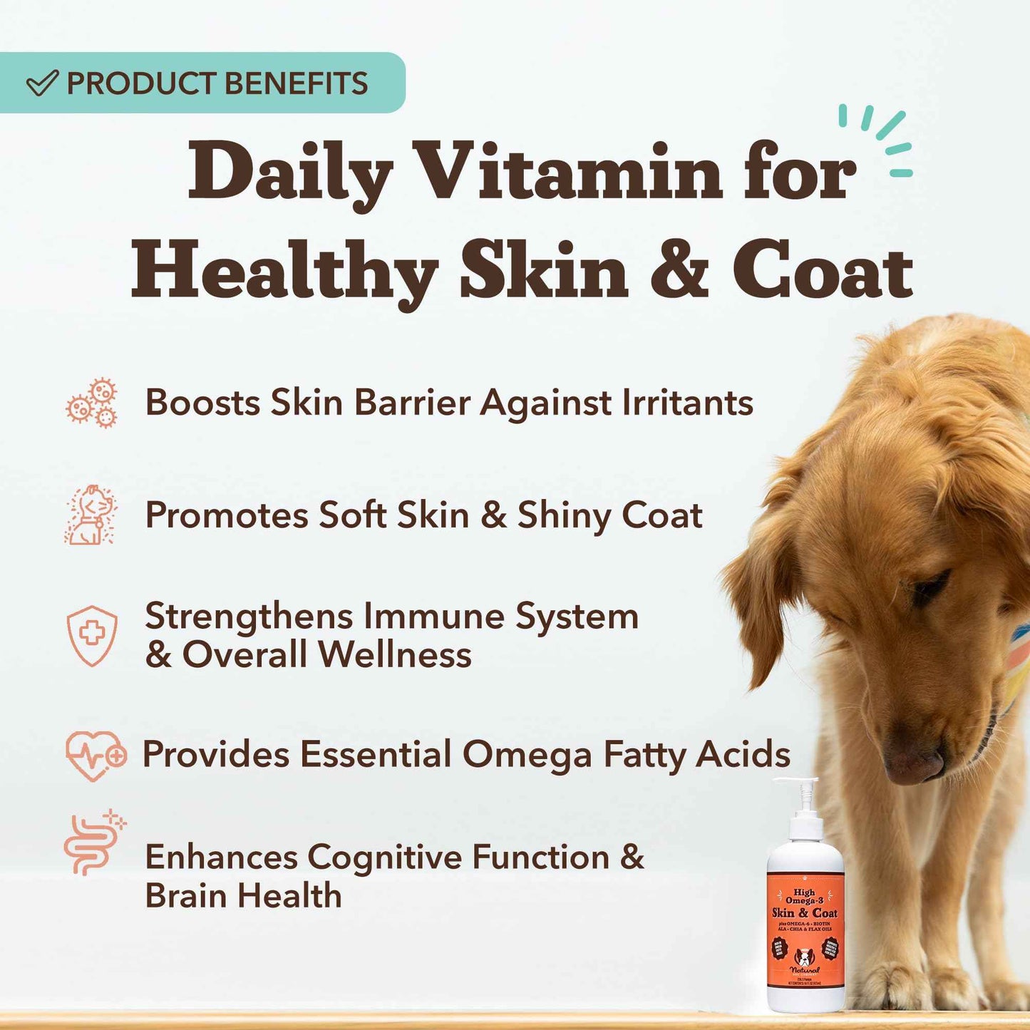 Natural Dog Company Wild Alaskan Salmon Oil Formula with Omega 3, Fish Oil for Dogs Supplement, Skin & Coat Dog Oil, Itchy Relief, Immune Support for Joints & Heart, Food Topper, 16 oz.
