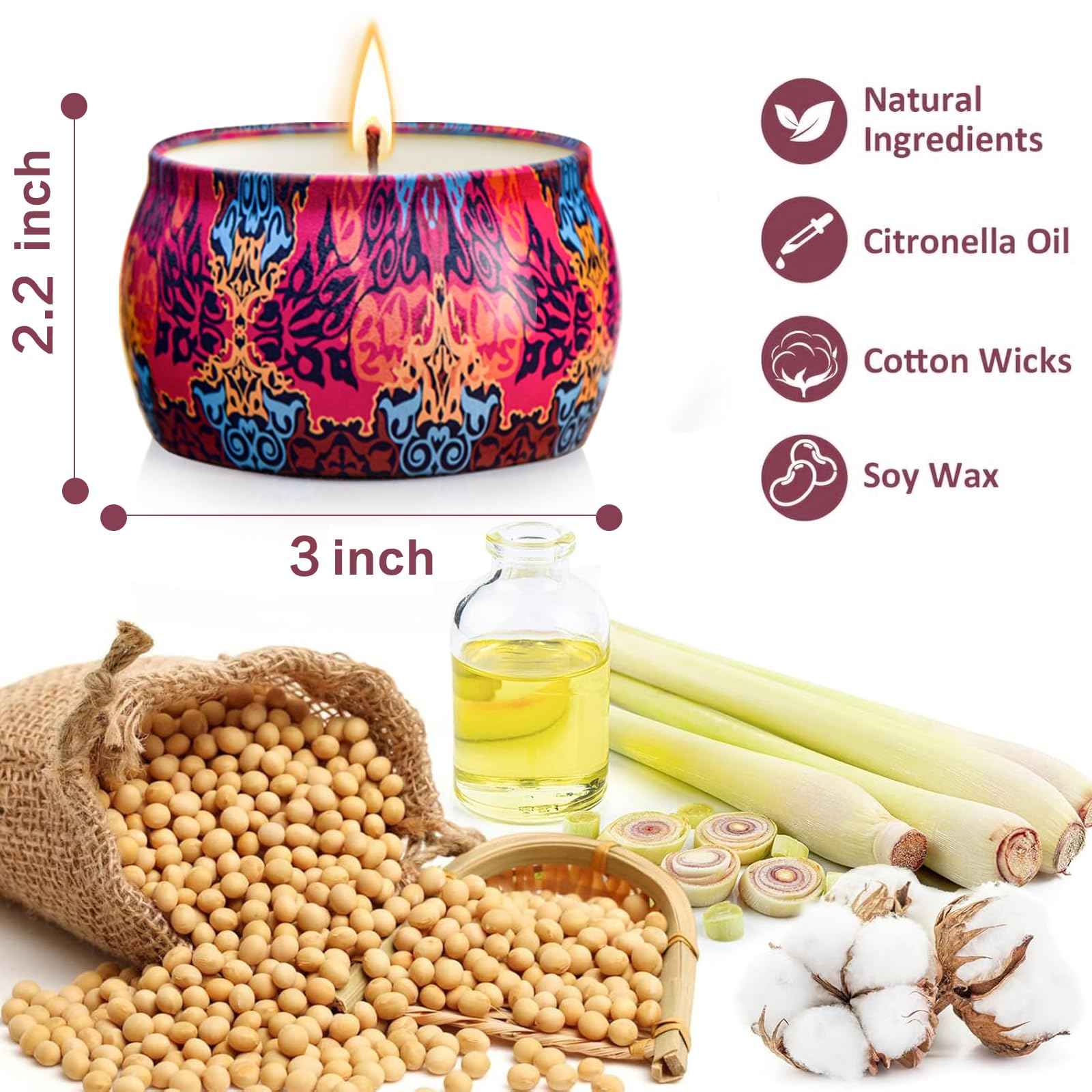 Scented Candles Gift Set,12 Pack Candles for Home Scented, 300 Hour Long Lasting Soy Wax Aromatherapy Candle Set, Birthday Gifts for Women with Gift Box