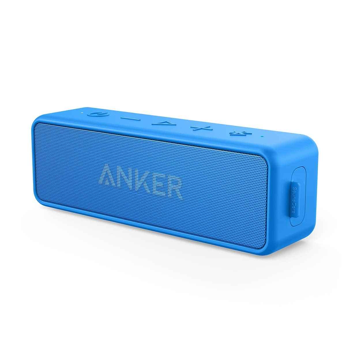 Anker Soundcore 2 Portable Bluetooth Speaker with Stereo Sound, Bluetooth 5, Bassup, IPX7 Waterproof, 24-Hour Playtime, Wireless Stereo Pairing, Speaker for Home, Outdoors, Travel