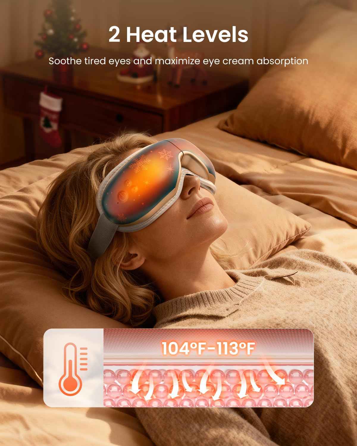 RENPHO Eyeris 1 Eye Massager with Heat, Christmas Birthday Gifts for Women Mom, FSA Eligible HSA Eye Mask for Migraine, Smart Sleep Mask for Dry Eyes Relax, Reduce Strain for Men Dad Her Him