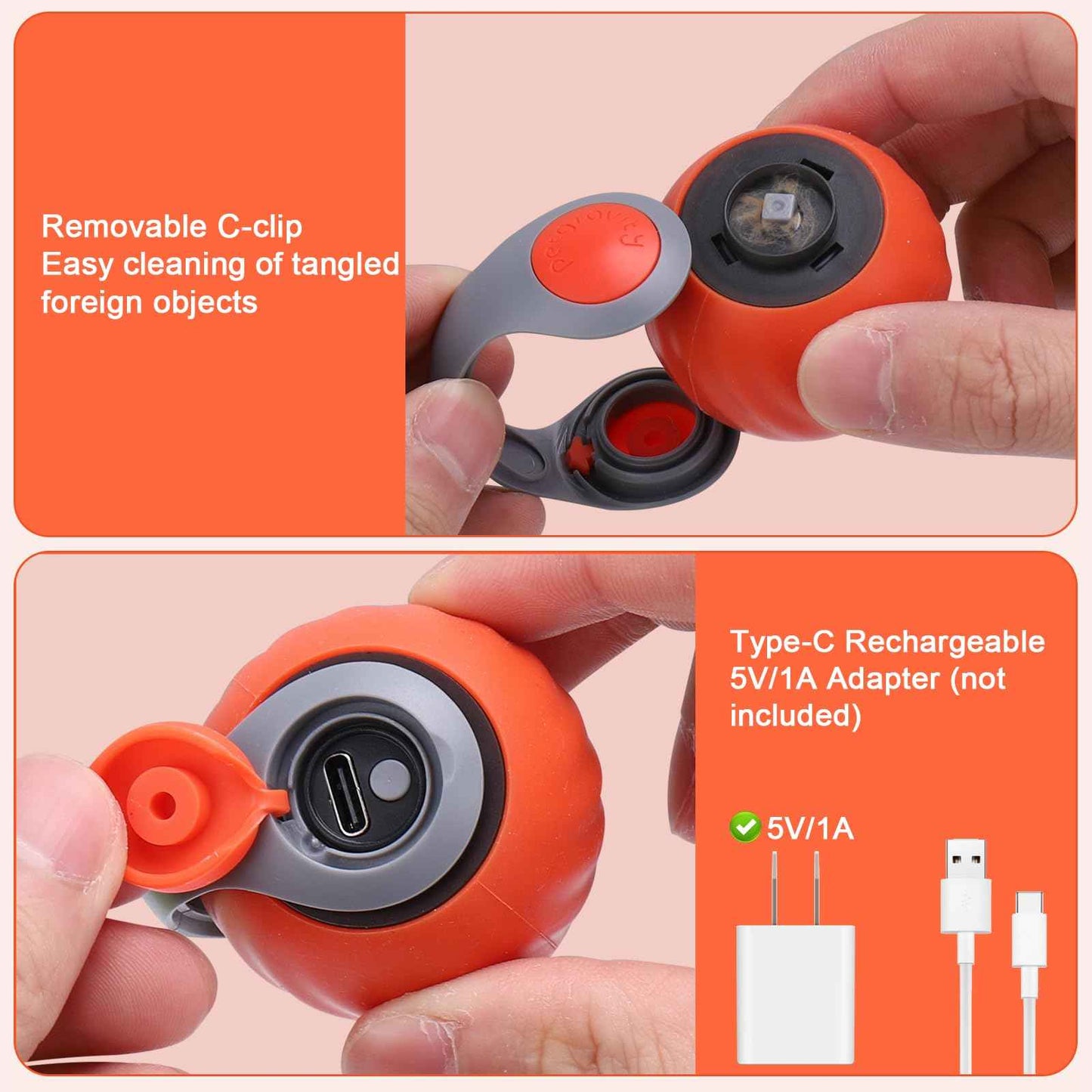 BABORUI Interactive Cat Toy Ball - Automatic Interactive Cat Toys for Indoor Cats with 3 Tails, 2 Speeds Rechargeable Cat Enrichment Toys for Small/Medium/Large Cats to Keep Them Busy(Blue)