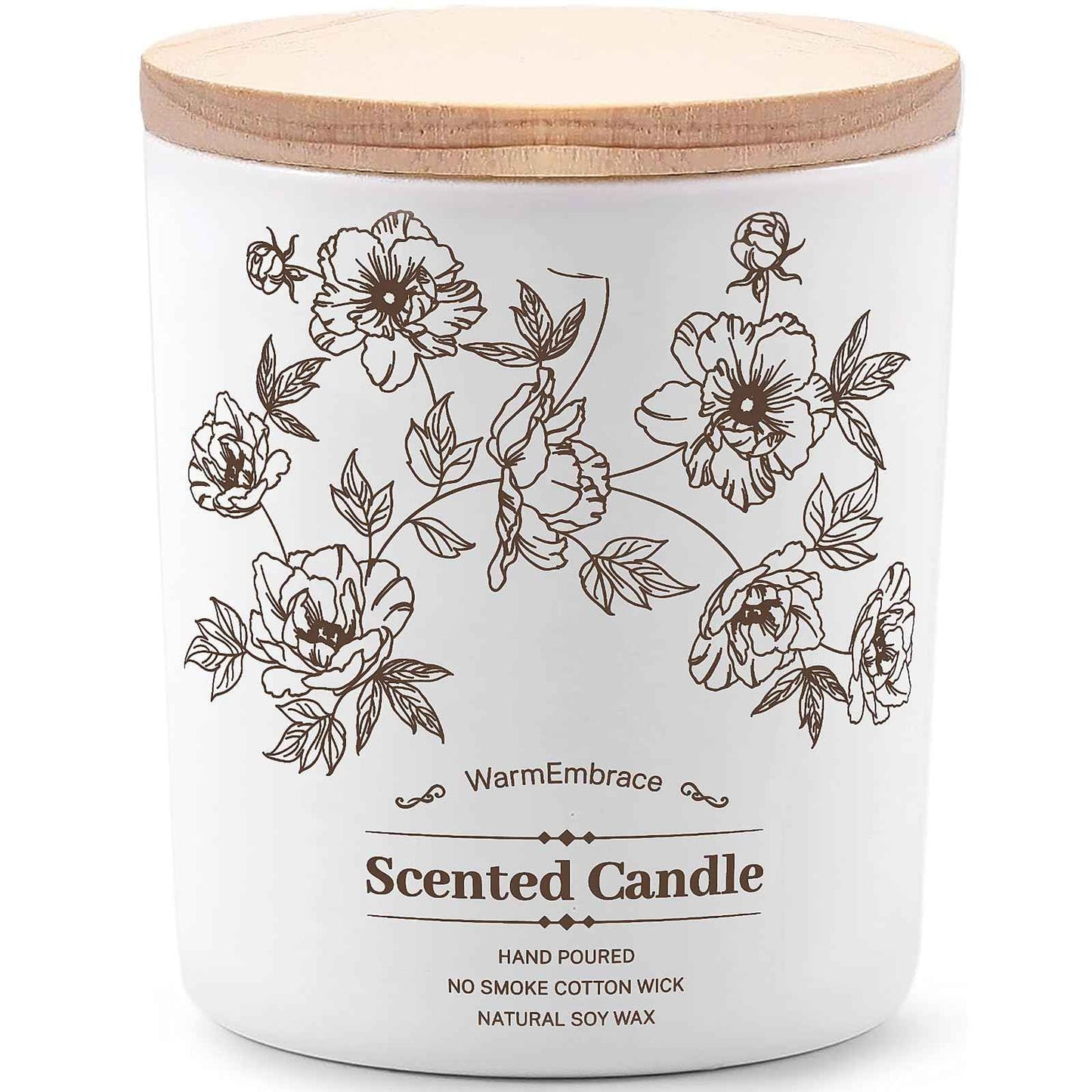 Deluxe Scented Candle for Women & Men, Vanilla Coconut Soy Wax Candle, 8 Oz Jar Candle for Home, Scented-60 Hours Long Lasting Burning, Suitable Gift for Mom