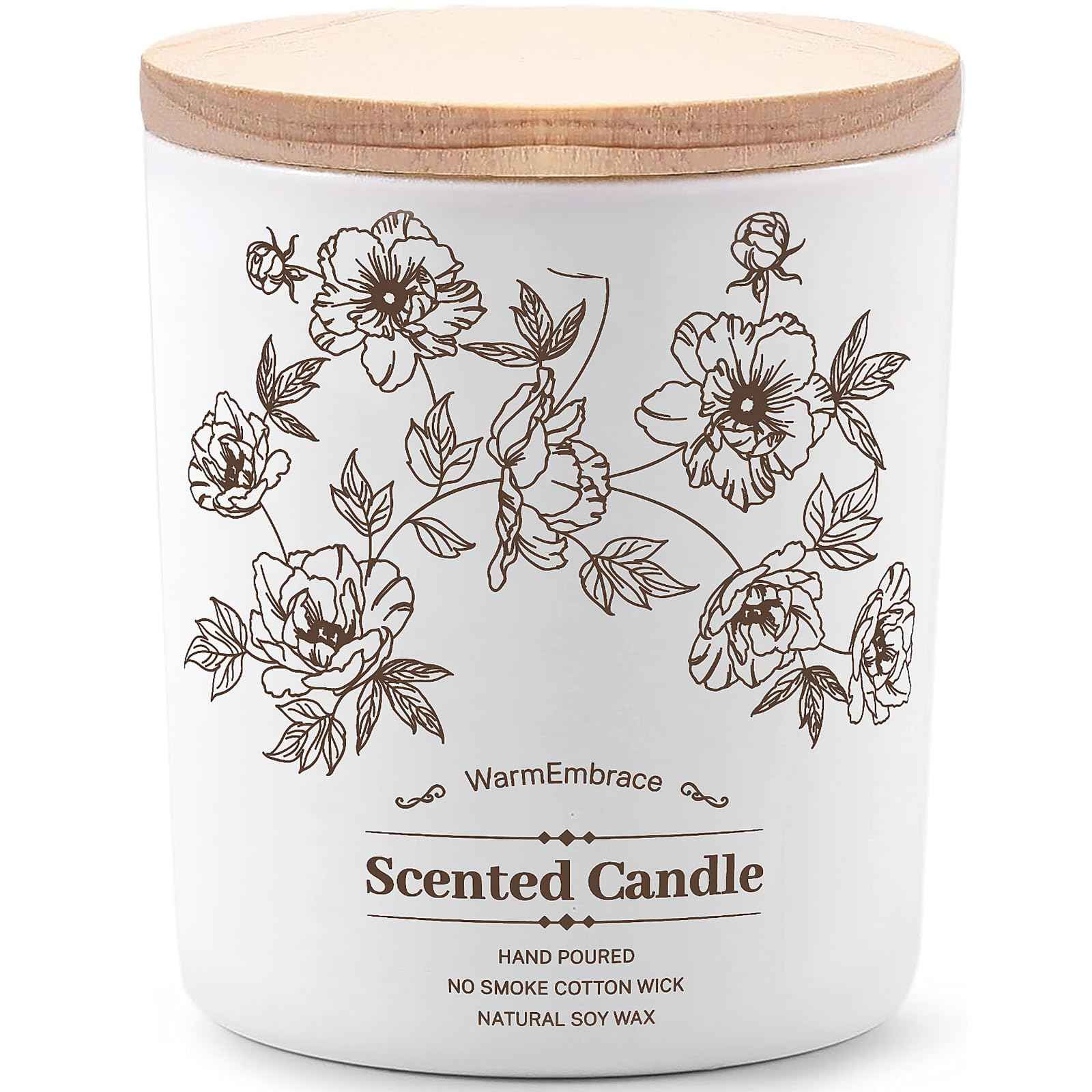Deluxe Scented Candle for Women & Men, Vanilla Coconut Soy Wax Candle, 8 Oz Jar Candle for Home, Scented-60 Hours Long Lasting Burning, Suitable Gift for Mom