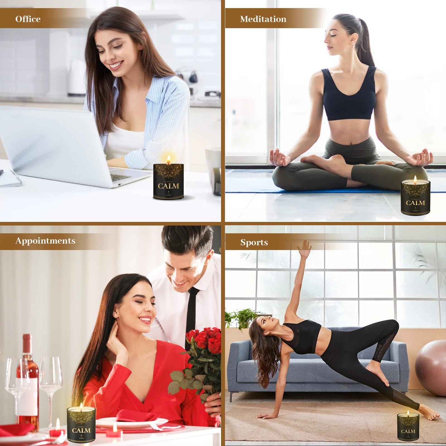 WarmEmbrace Lavender Scented Candles, 9 Oz Jar Candles for Home, Office, Meditation, Yoga, Candles for Women & Men, Birthday, Christmas, Valentine's Day Present, Elegant Decorative Accent