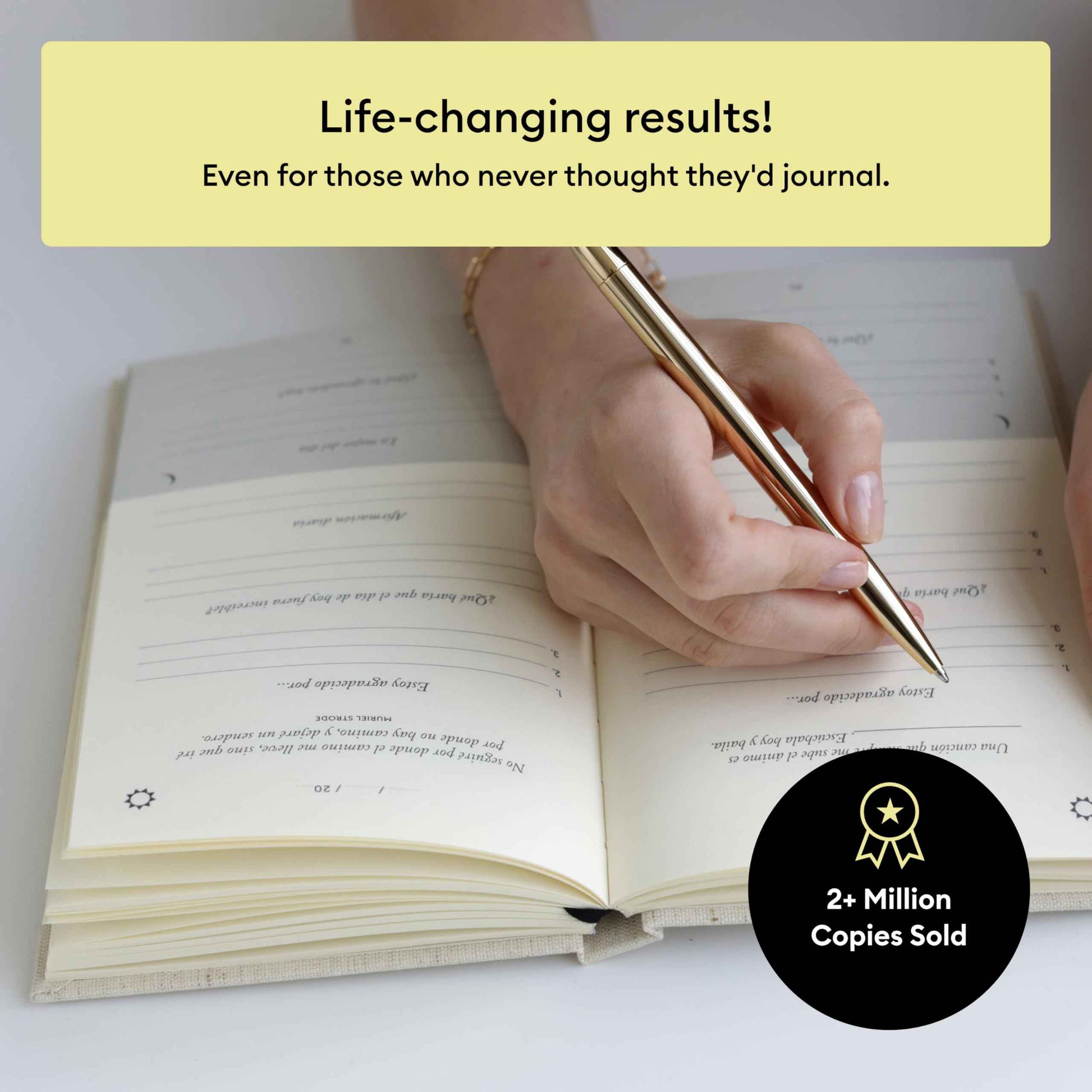 Intelligent Change The Five Minute Journal - Original Daily Gratitude Journal 2025 for Happiness, Mindfulness & Reflection - Daily Affirmations - Undated Planner Gifts for Women & Men