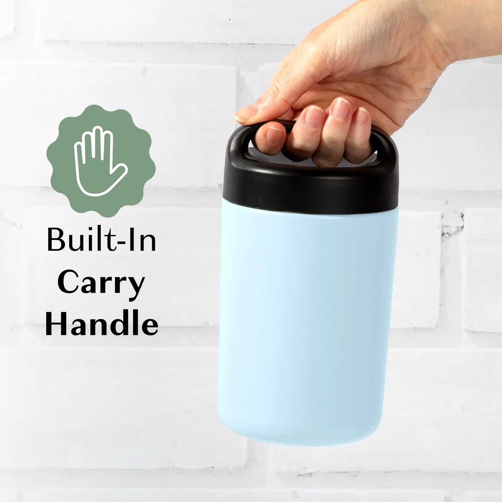 Goodful Stainless Steel Food Jar, Double Wall Vacuum Sealed Insulated Food Storage Container with Carry Handle Lid, 16-Ounce, Gray - Jlhbookstore.store