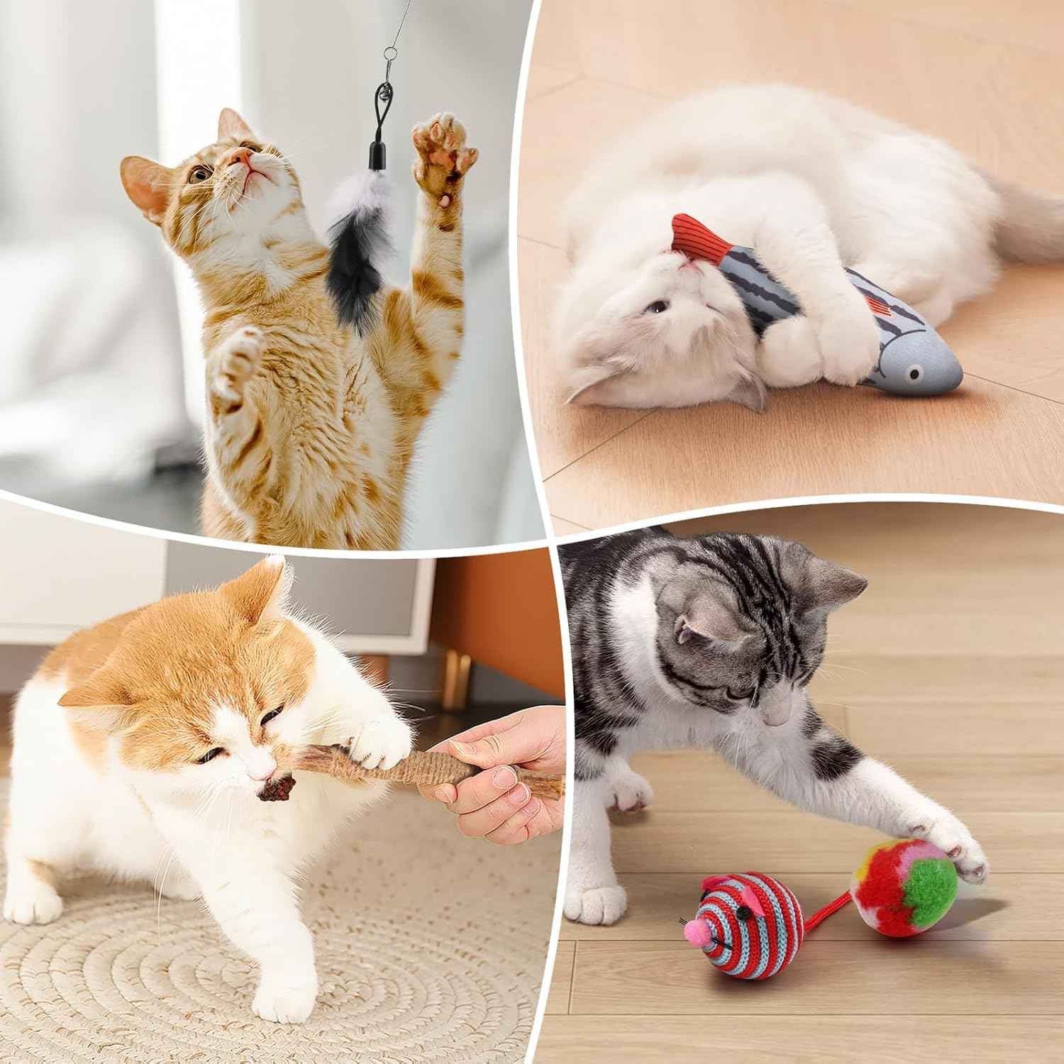 Fashion's Talk Cat Toys Variety Pack for Kitty 20 Pieces