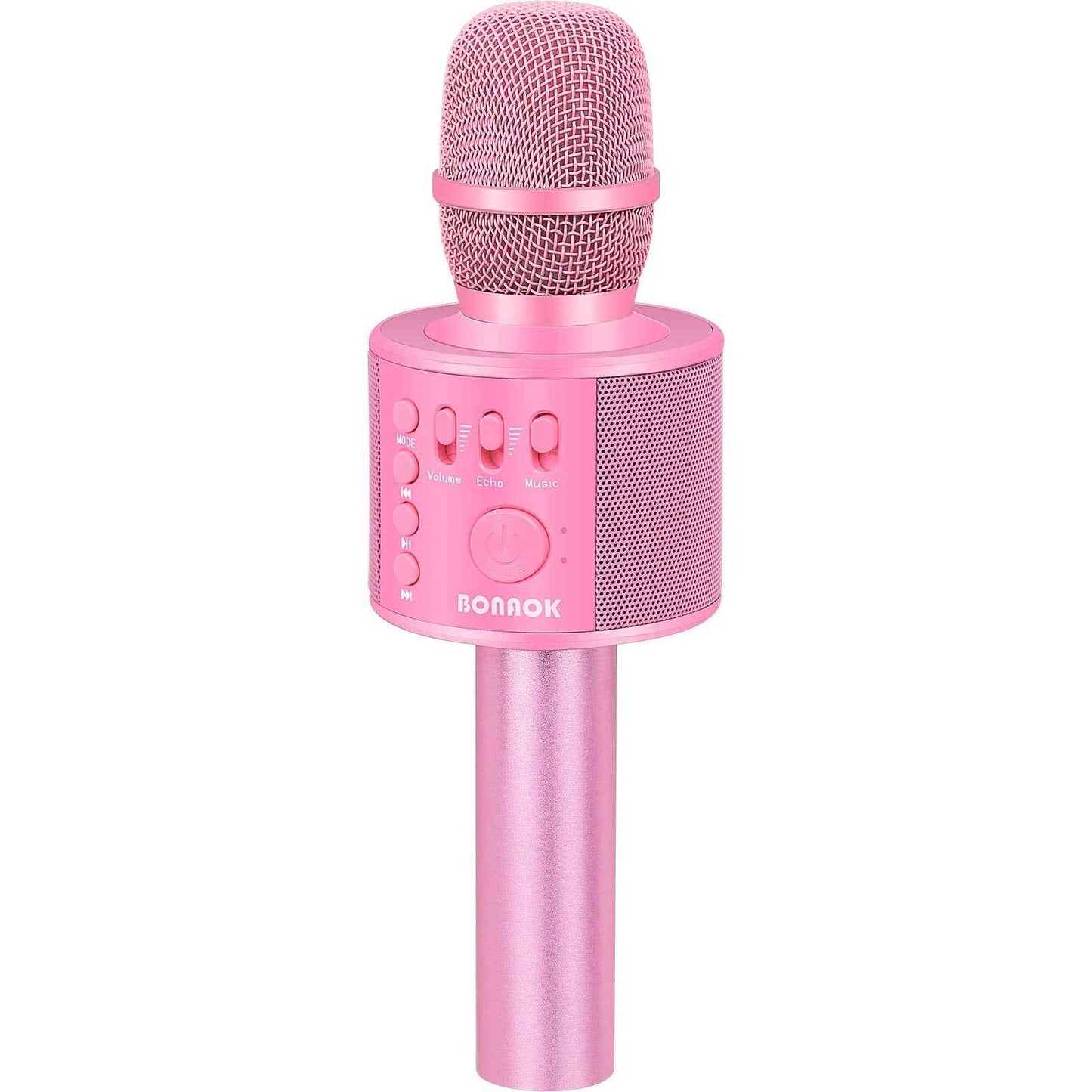BONAOK Wireless Bluetooth Karaoke Microphone, Portable Toy Microphone for Singing, Gifts to Girls Boys Kids Adults All Age Q37（Bright Purple）