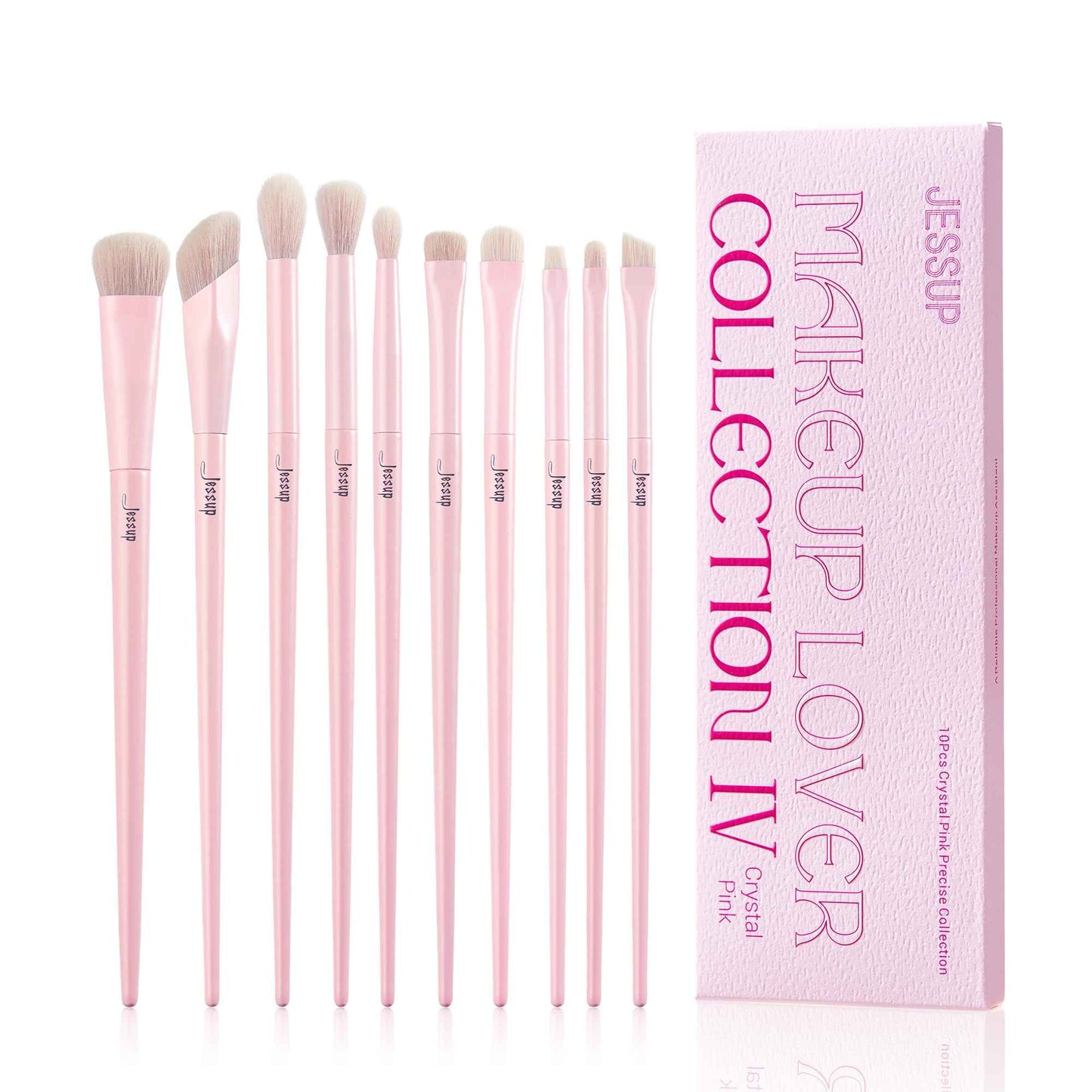 Jessup Makeup Brushes 14Pcs Makeup Brush Set Premium Synthetic Powder Foundation Contour Blush Concealer Eye Shadow Blending Liner Make Up Brush Kit Light Grey T329