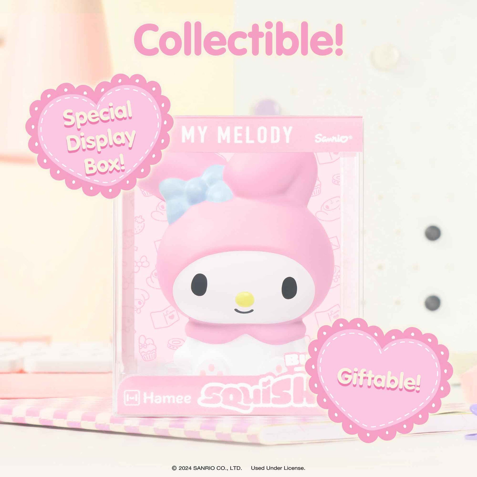 Hamee SquiSHU Buddy Hello Kitty and Friends Kuromi, Cute Birthday Gift, Official Merchandise, Toys for Kids & Adult, Model Jumbo Squishy for Collectors