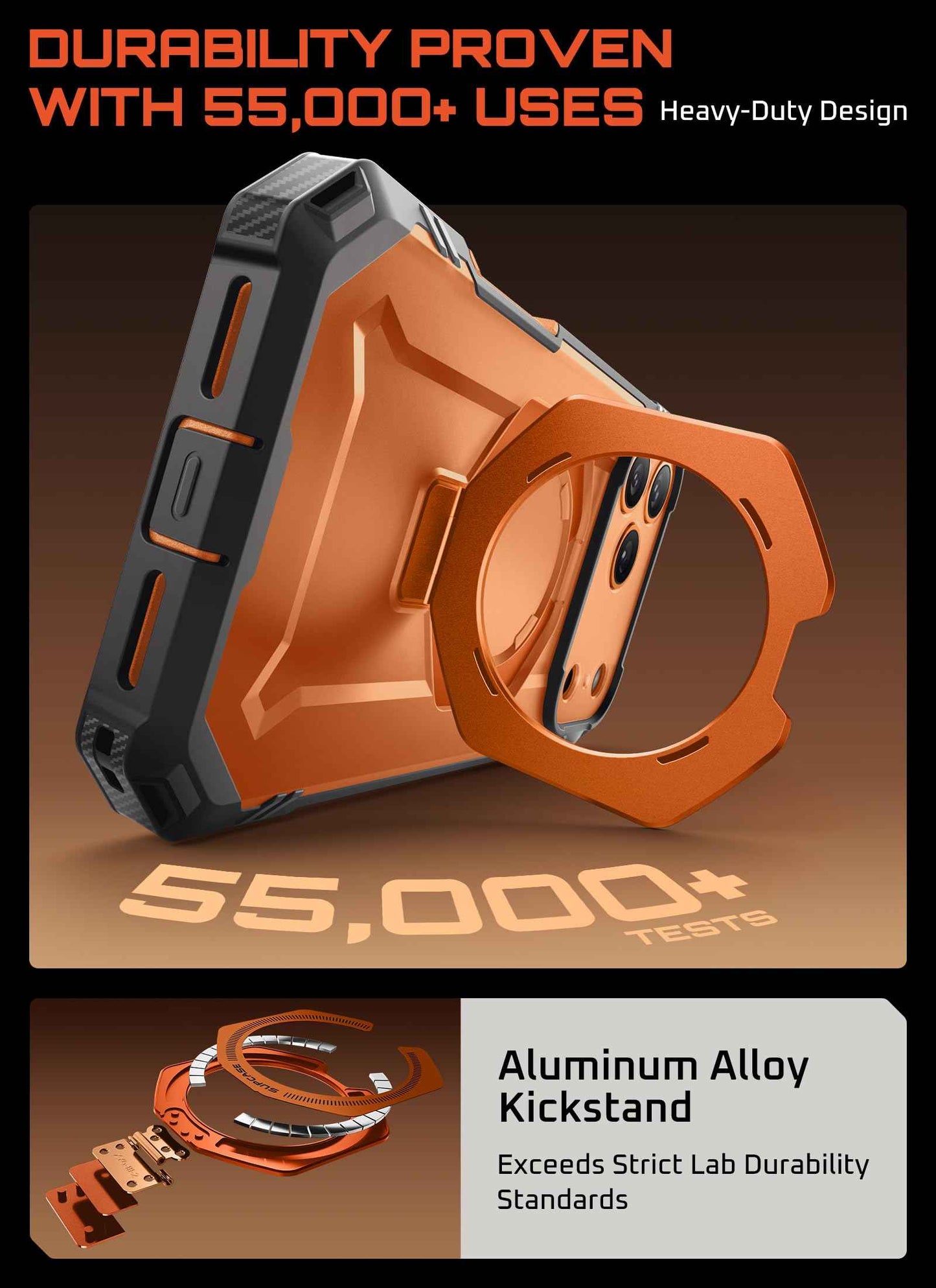 SUPCASE for iPhone 17 Pro Max Case (UBGrip Pro), [Built-in Tempered Glass Screen Protector & Stand] [Camera Control Cover] [Compatible with MagSafe] Full Body Heavy Duty Magnetic Phone Case, Coral