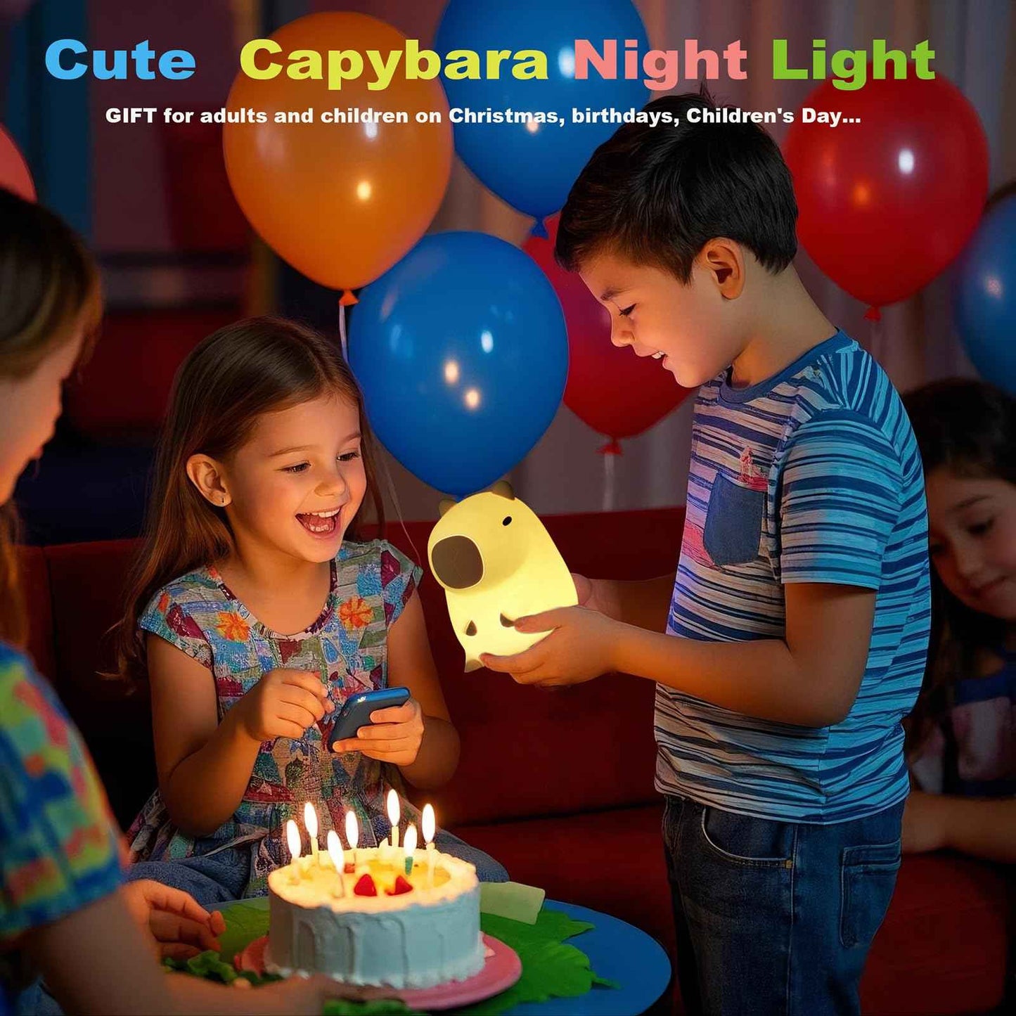 DREAMING MY DREAM Cute Duck Lamp,Do Do Duck Night Light,Silicone Squishy Nursery Bedside Lamp,USB Rechargeable Touch Table Lampfor Bedrooms, Living Room Decor Gift Toy