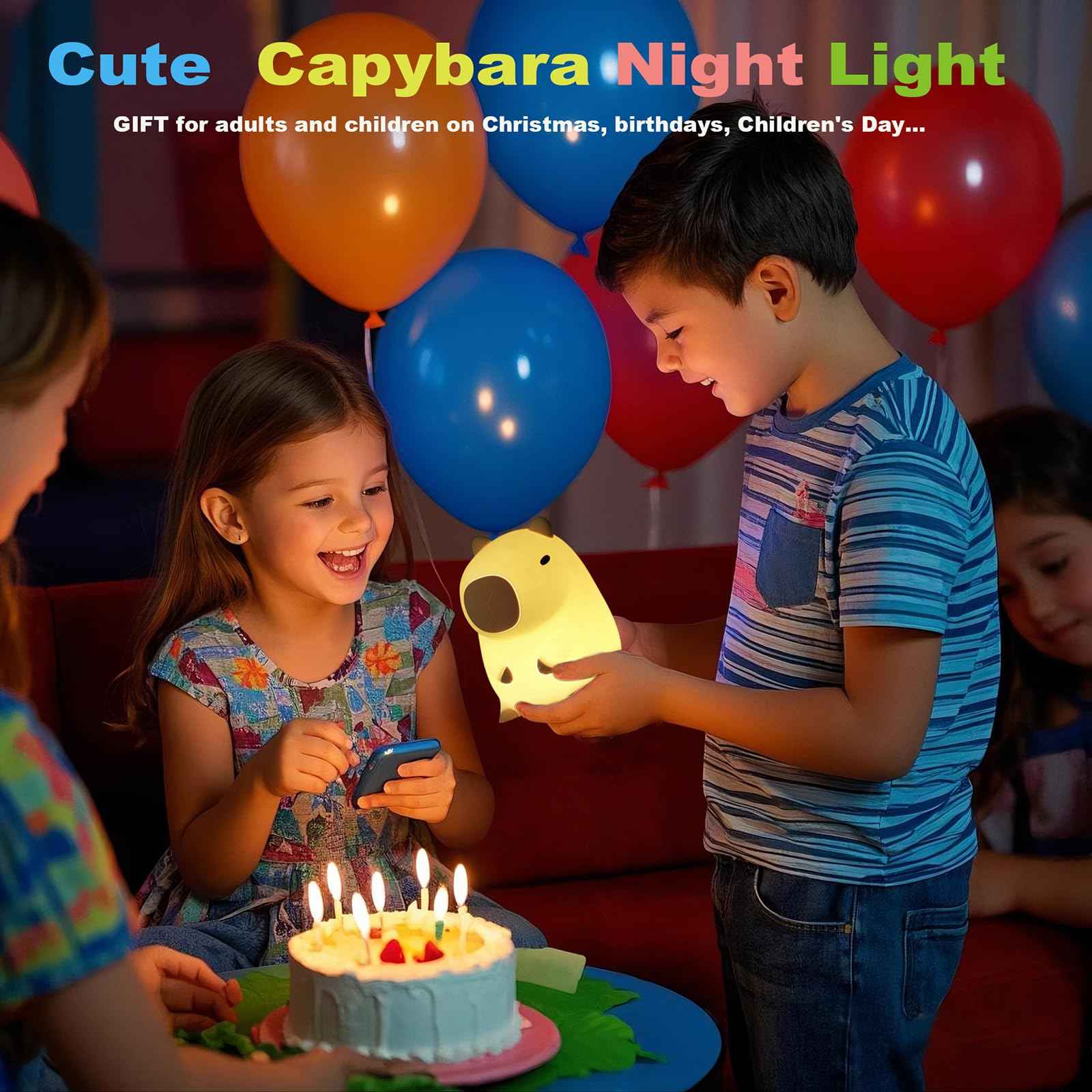 DREAMING MY DREAM Cute Duck Lamp,Do Do Duck Night Light,Silicone Squishy Nursery Bedside Lamp,USB Rechargeable Touch Table Lampfor Bedrooms, Living Room Decor Gift Toy