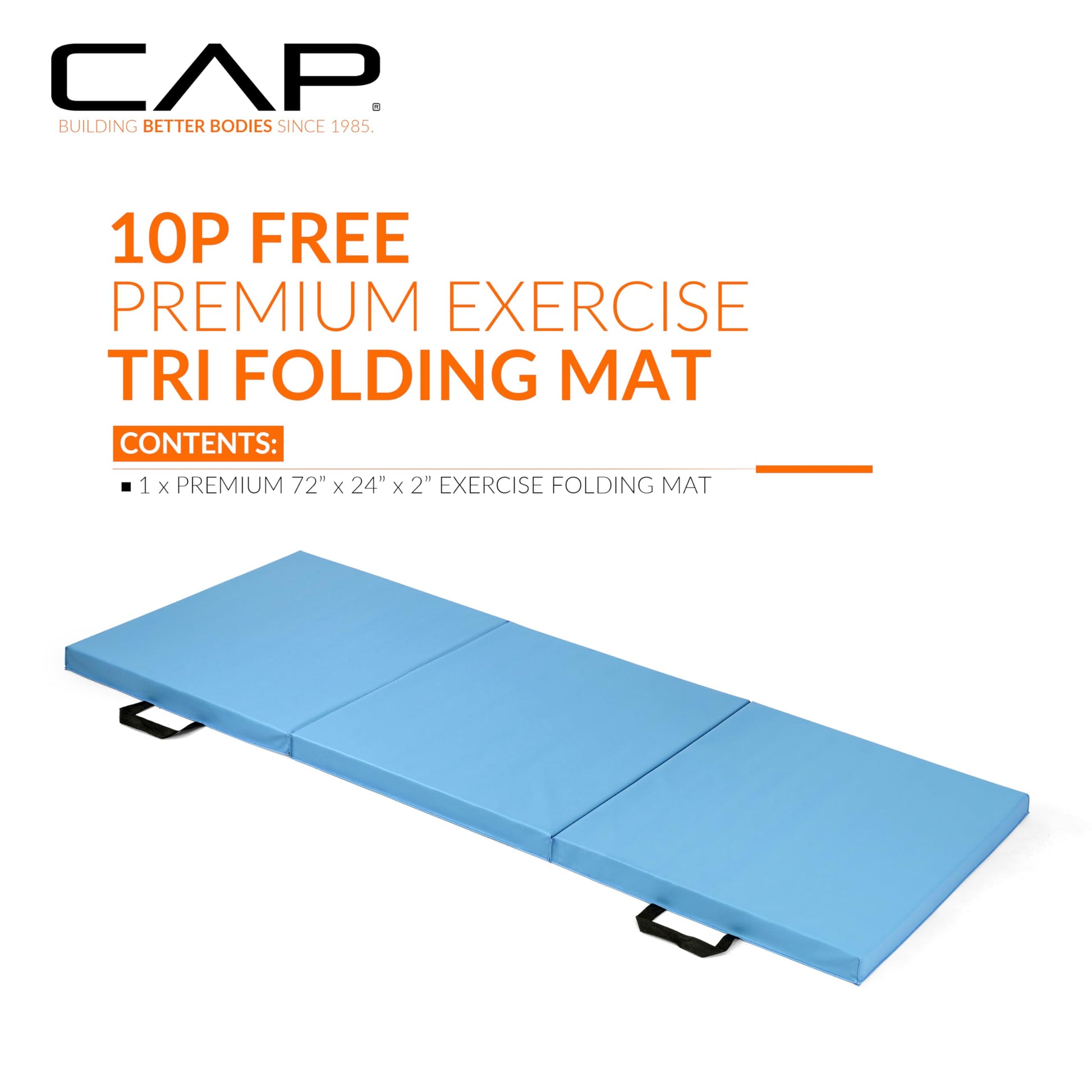 CAP Barbell All Purpose Folding Anti Tear Exercise Training Aerobic Fitness Gym & Gymnastics Balance Mat | Multiple colors jlhbookstore.store