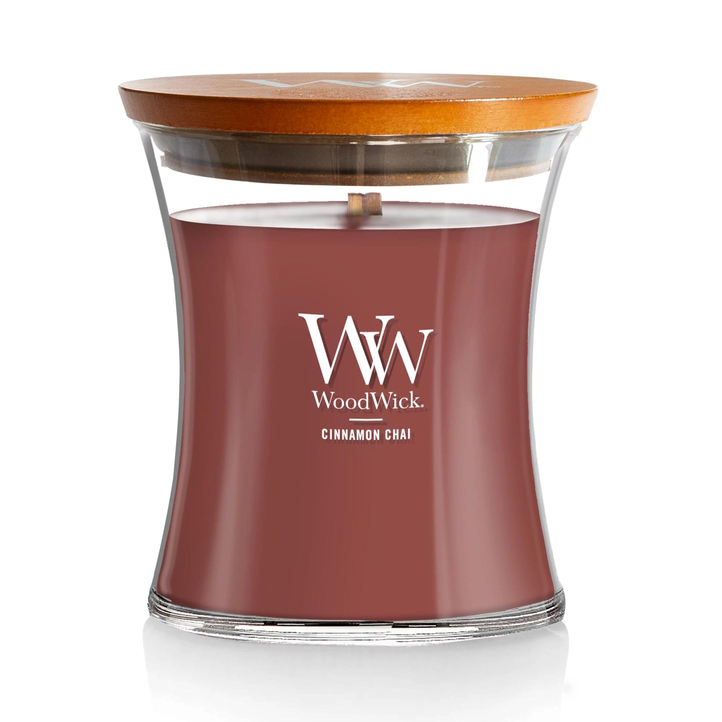 WoodWick Cinnamon Chai Holiday Candle Gifts for Women and Men, 9.7 oz Medium Hourglass Candle with Crackling Wick jlhbookstore.store