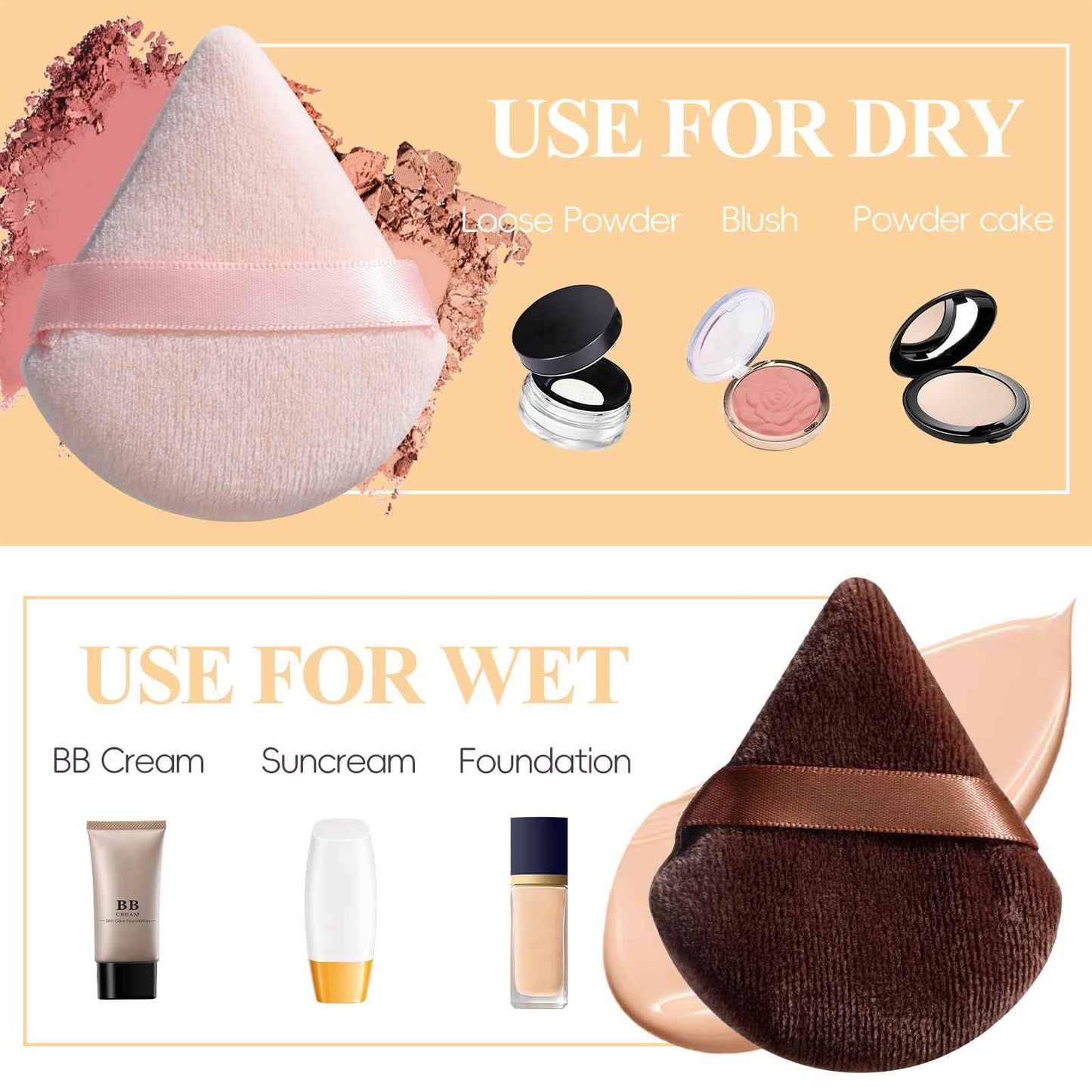 BS-MALL Makeup Brush Set 11Pcs Bamboo Synthetic Kabuki Brush Set Foundation Powder Blending Concealer Eye shadows Blush Cosmetics Brushes with Organizer Bag & Makeup Sponge (Bamboo 11)