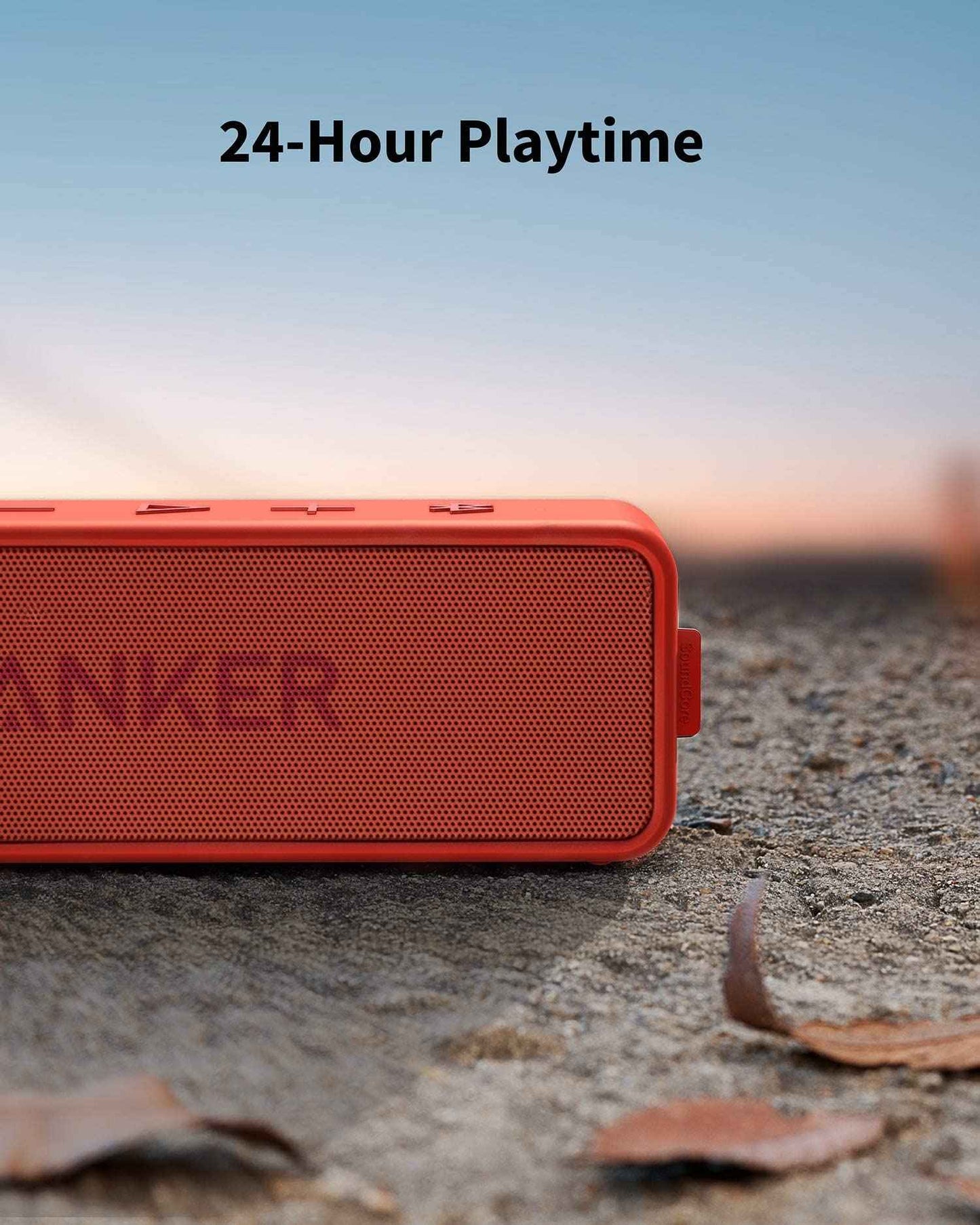 Anker Soundcore 2 Portable Bluetooth Speaker with Stereo Sound, Bluetooth 5, Bassup, IPX7 Waterproof, 24-Hour Playtime, Wireless Stereo Pairing, Speaker for Home, Outdoors, Travel