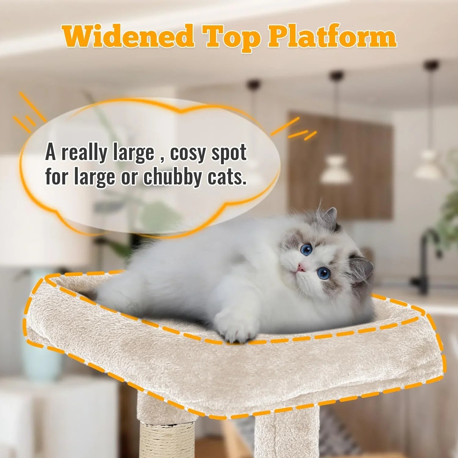 FDW Cat Tree 54in Cat Tower Multi-Level Durable Cat Scratching Post & Cozy Fun Cat Jumping Platform Space Saving Cat Condo Pet Play House for Indoor Cats,Dark Gray jlhbookstore.store