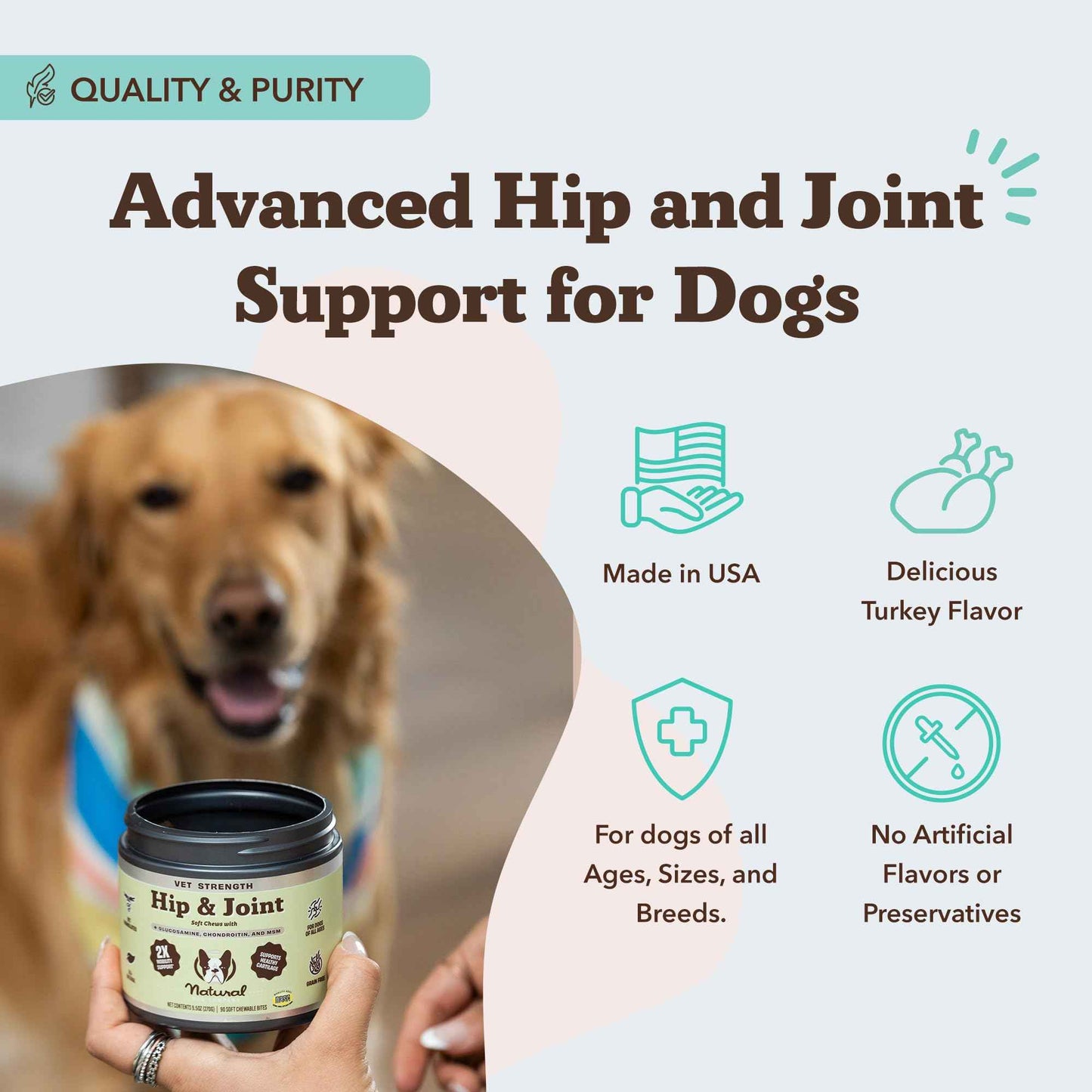 Natural Dog Company Liquid Glucosamine Hip & Joint Oil for Dogs, 16 oz, Extra Strength Cartilage & Joint Support, Helps Mobility and Eases Occasional Stiffness, Dog Vitamins & Supplements
