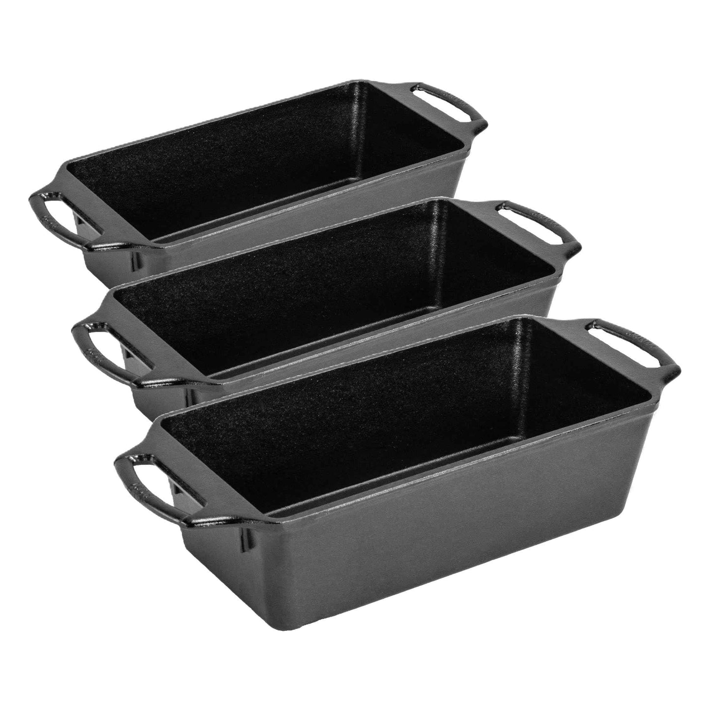 Lodge Cast Iron Loaf Pan 8.5x4.5 Inch, Black