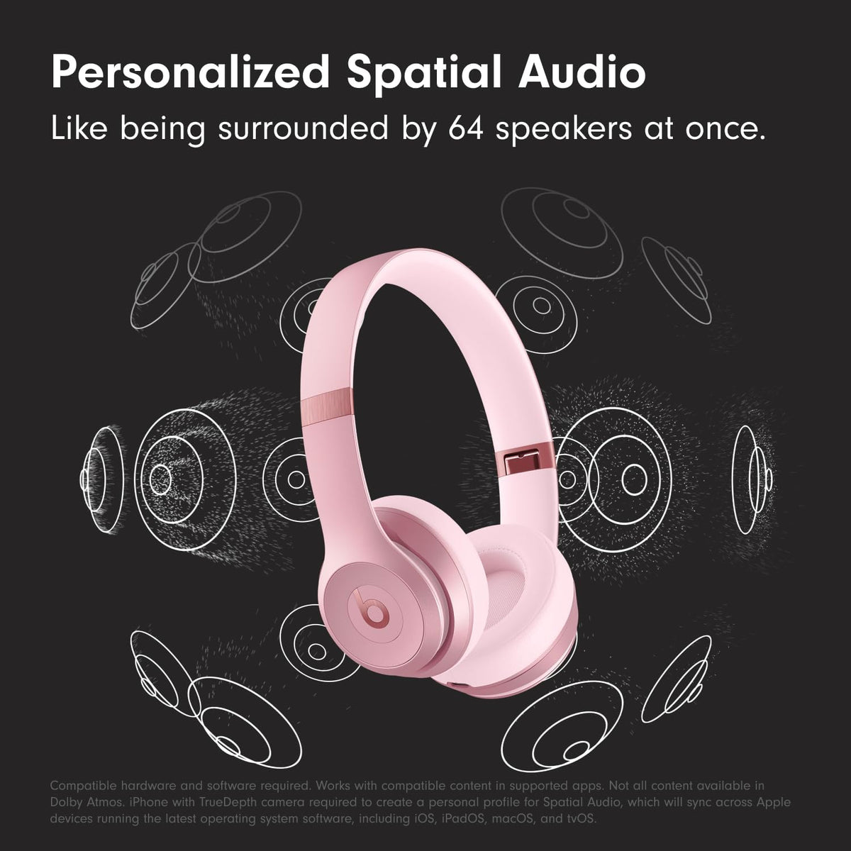 Beats Solo 4 - Wireless On-Ear Bluetooth Headphones, Up to 50-Hour Battery Life, Ultra-Lightweight Comfort, Powerful and Balanced Sound, Apple & Android Compatible - Slate Blue
