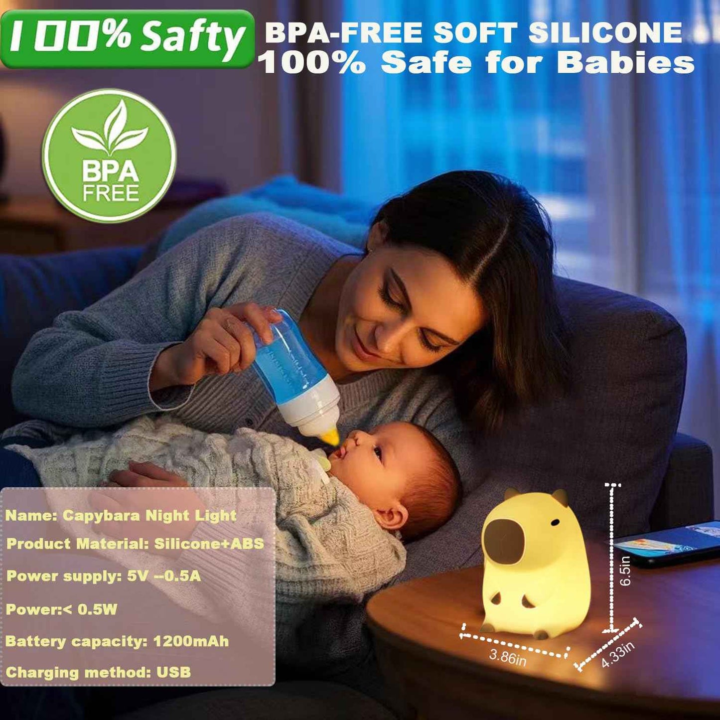 DREAMING MY DREAM Cute Duck Lamp,Do Do Duck Night Light,Silicone Squishy Nursery Bedside Lamp,USB Rechargeable Touch Table Lampfor Bedrooms, Living Room Decor Gift Toy