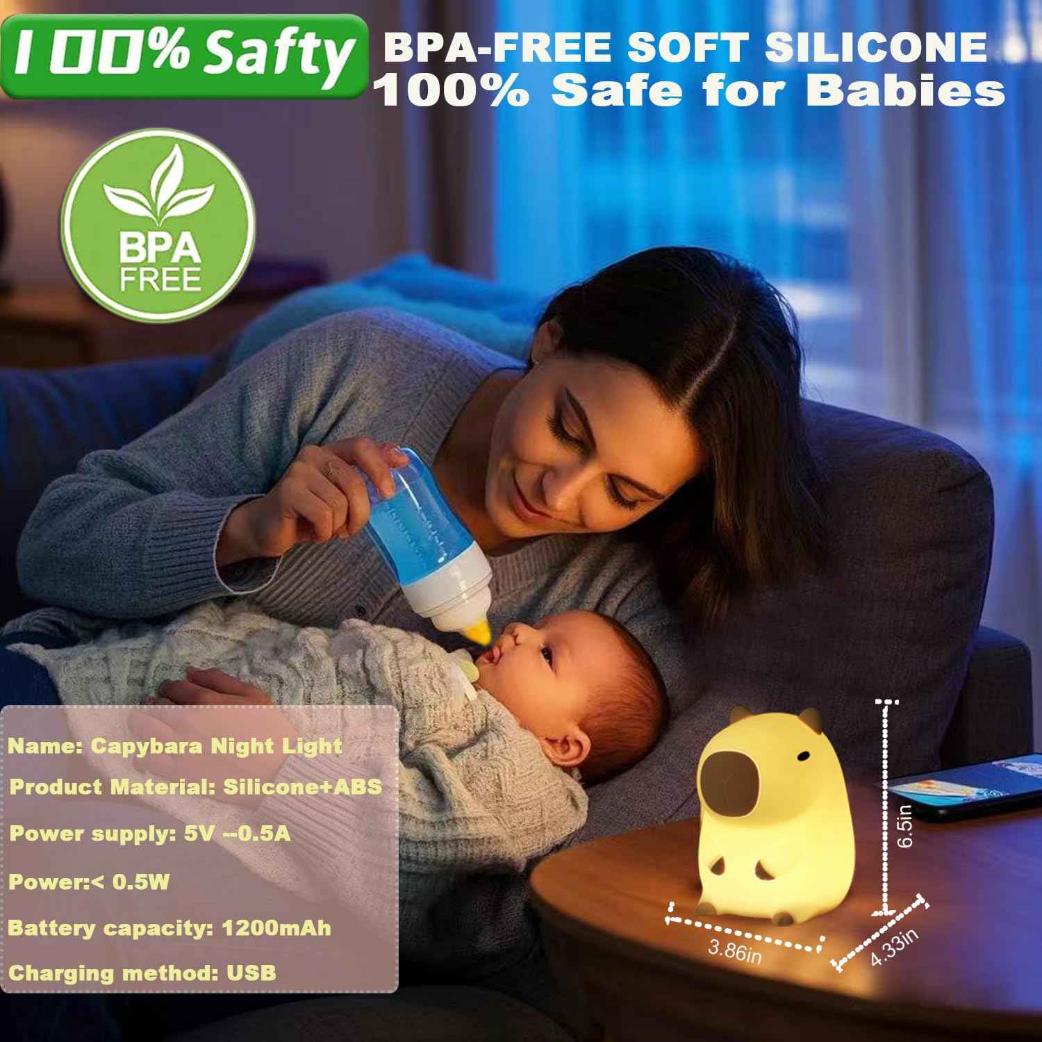 DREAMING MY DREAM Cute Duck Lamp,Do Do Duck Night Light,Silicone Squishy Nursery Bedside Lamp,USB Rechargeable Touch Table Lampfor Bedrooms, Living Room Decor Gift Toy