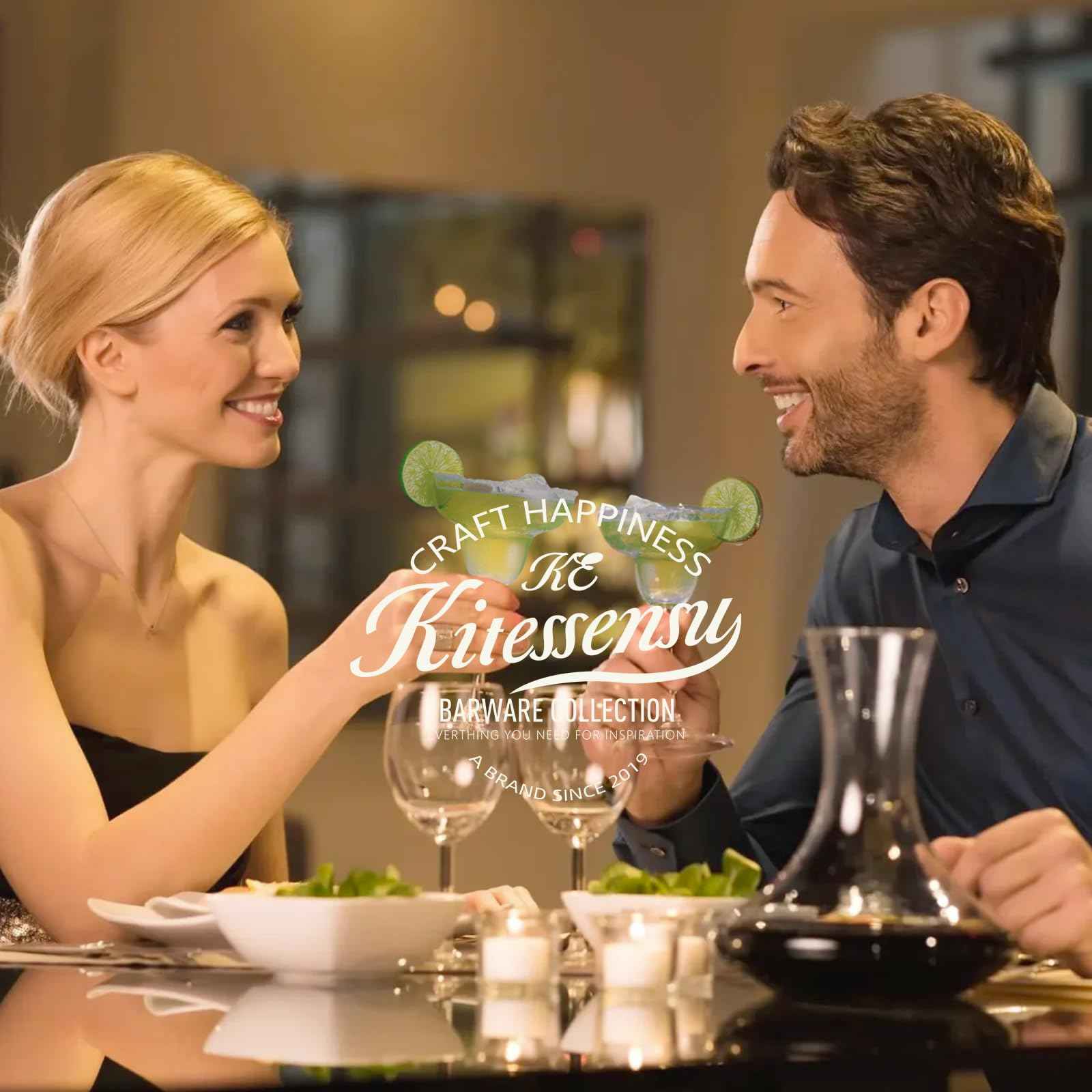 KITESSENSU Cocktail Shaker Set Bartender Kit with Stand | Bar Set Drink Mixer Set with All Essential Accessory Tools: Martini Shaker, Jigger, Strainer, Mixer Spoon, Muddler, Liquor Pourers |Silver