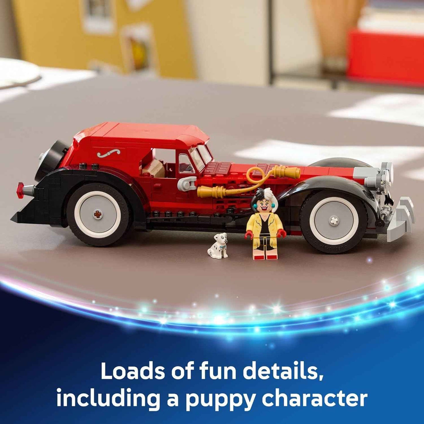LEGO Disney Cruella De Vil’s Car Building Toy - 101 Dalmations Pretend Play Vehicle Building Set for Girls & Boys, Ages 9+ - Gift Idea for Birthdays - 43277