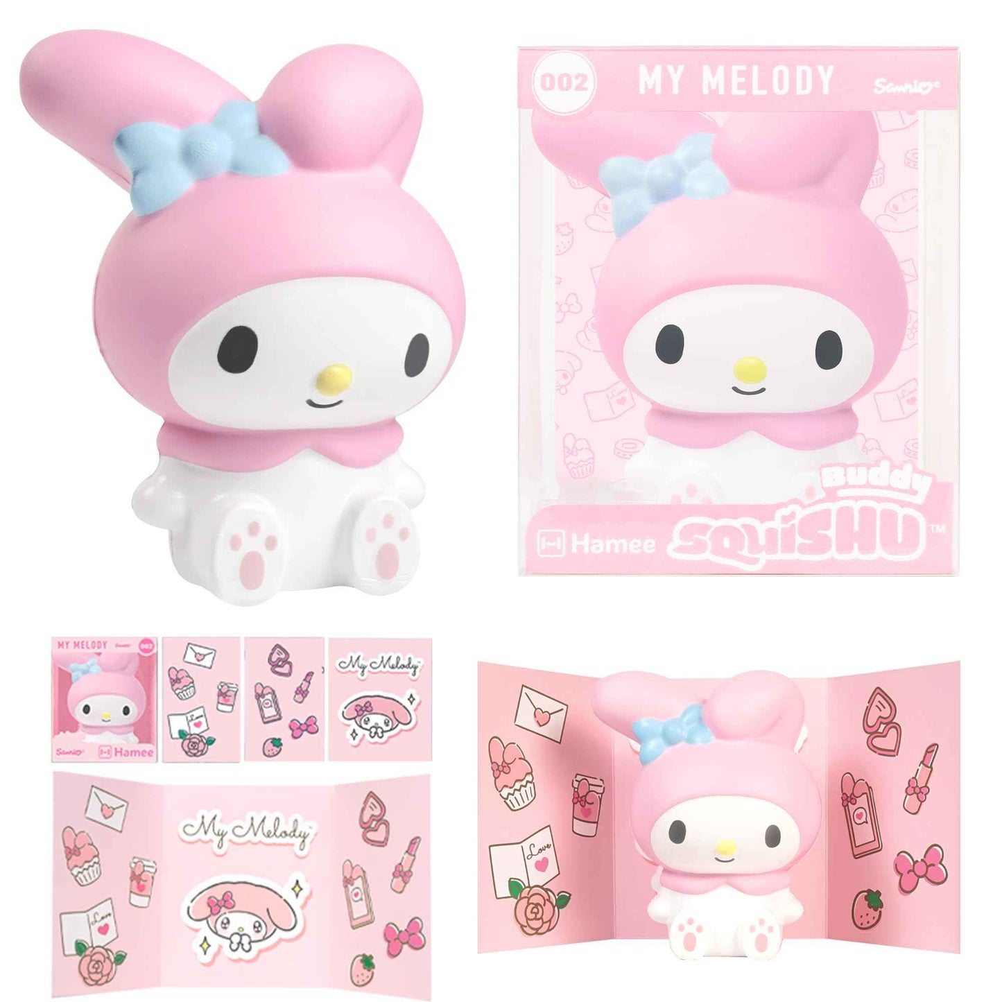 Hamee SquiSHU Buddy Hello Kitty and Friends Kuromi, Cute Birthday Gift, Official Merchandise, Toys for Kids & Adult, Model Jumbo Squishy for Collectors