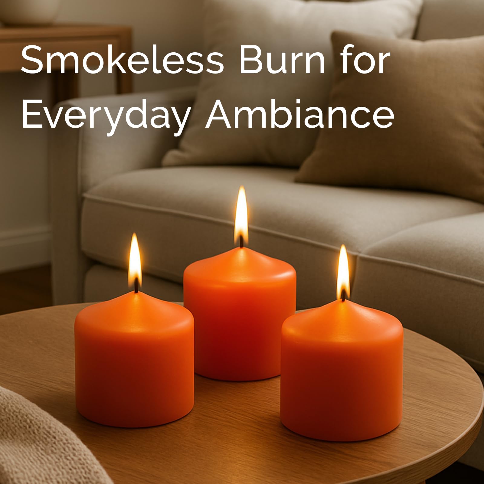 Stonebriar 6 Pack Tall 3 x 6 Inch 65 Hour Long Burning Unscented Ivory Wax Pillar Candles jlhbookstore.store