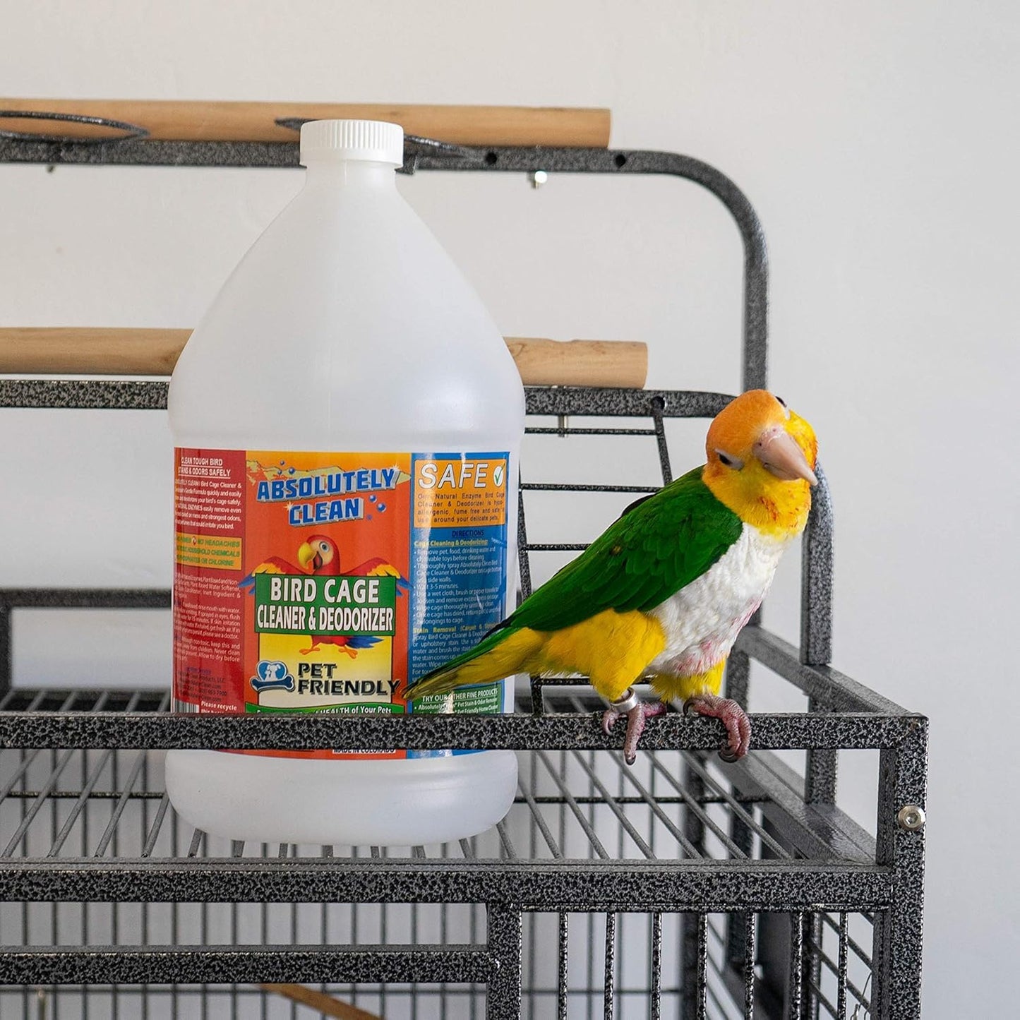 Absolutely Clean Amazing Bird Cage Cleaner and Deodorizer - Just Spray/Wipe - Safely & Easily Removes Bird Messes Quickly and Easily - Made in The US - Fragrance Free (16oz Pack of 1)