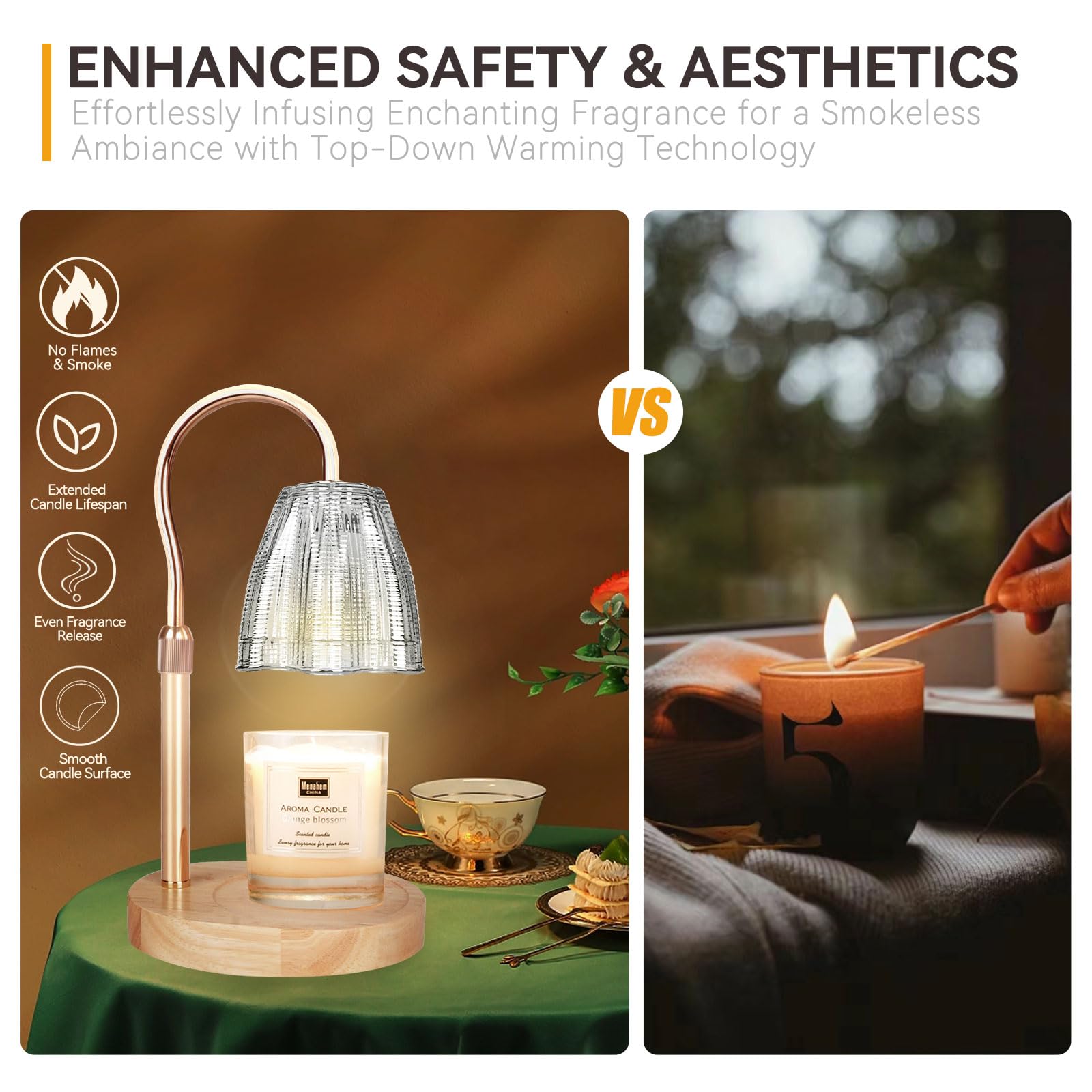 Candle Warmer Lamp with 3 Bulbs, Adjustable Height Dimmable Candle Warmer with Timer, Candle Lamp with Charming Gift Box Ribbon,Birthday Gifts for Women Mom, House Warming Gifts New Home Decor jlhbookstore.store