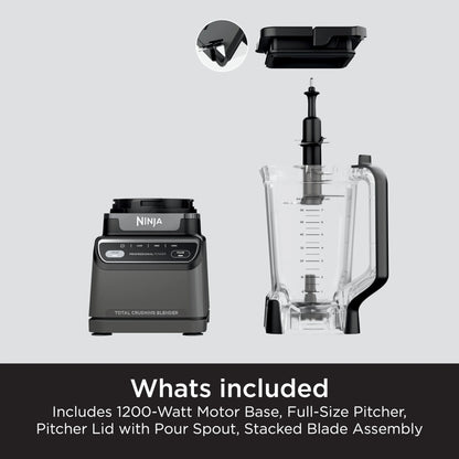 Ninja Professional Blender 1000W, Total Crushing Technology- Smoothies, Ice Crushing & Frozen Fruit, Full-Size Countertop Blender, 72-oz. Pitcher, Black & Grey, BL610 - Jlhbookstore.store