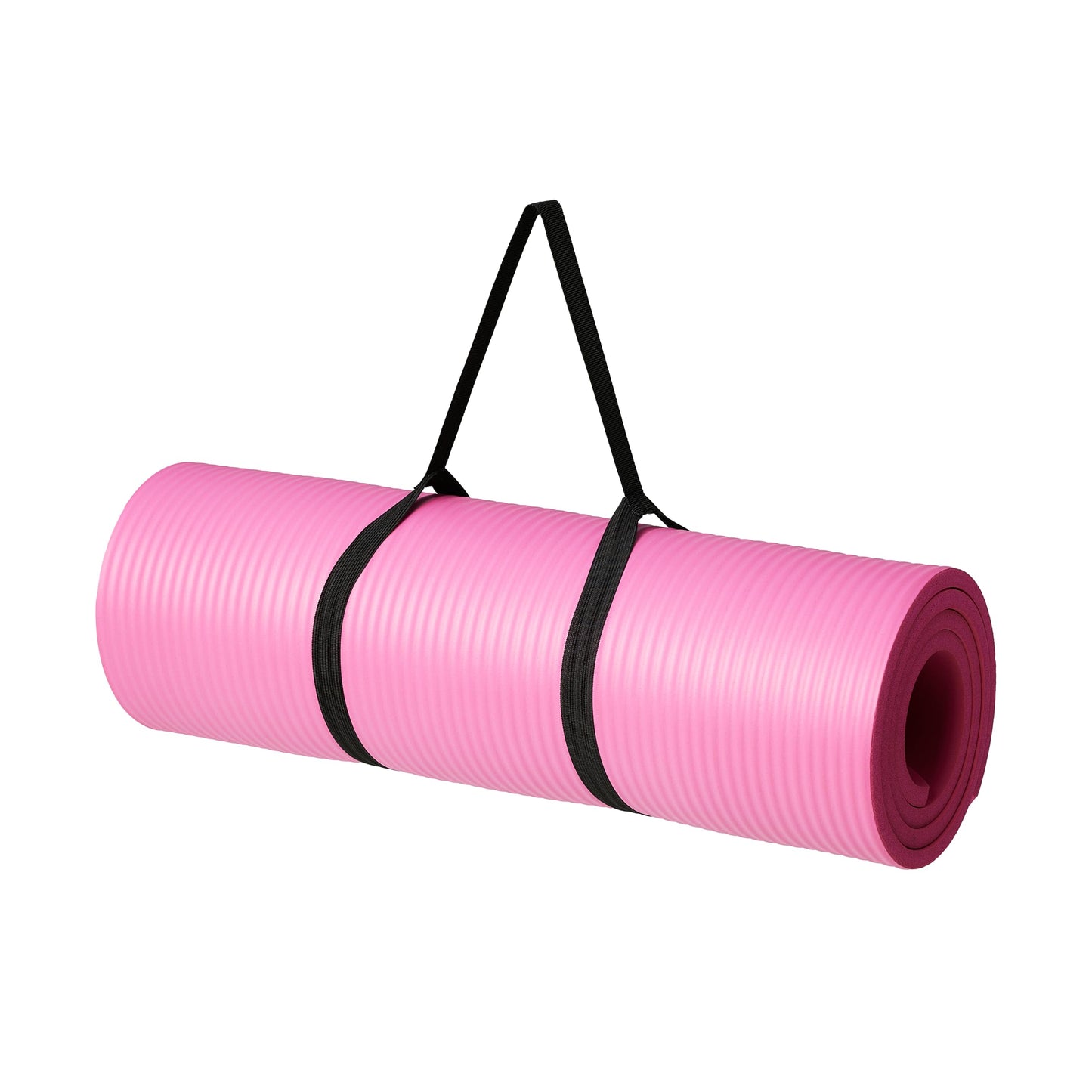 Amazon Basics 1/2 Inch Extra Thick Exercise Yoga Mat with Carrying Strap, Cushioned Support, for Fitness and Gym Workouts jlhbookstore.store