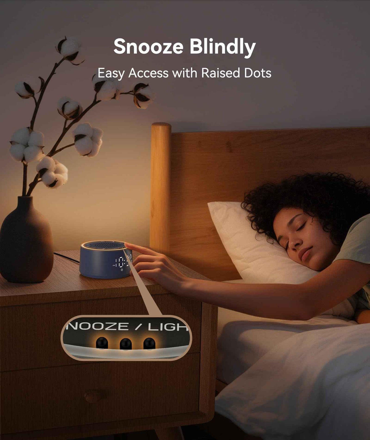 Dreamegg Sound Machine for Sleep - D1 Nova White Noise Sound Machine for Baby Adult with Alarm Clock, Soothing Sounds, Dimmable, White Noise Alarm Clocks for Bedrooms Heavy Sleepers Travel, Black