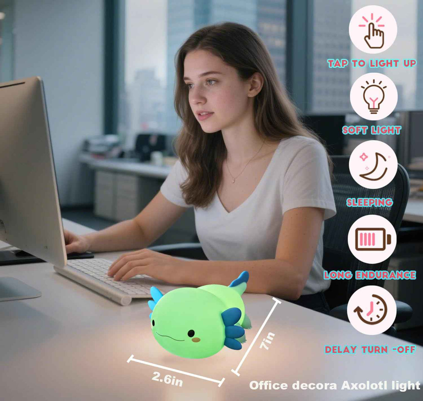 DREAMING MY DREAM Cute Duck Lamp,Do Do Duck Night Light,Silicone Squishy Nursery Bedside Lamp,USB Rechargeable Touch Table Lampfor Bedrooms, Living Room Decor Gift Toy