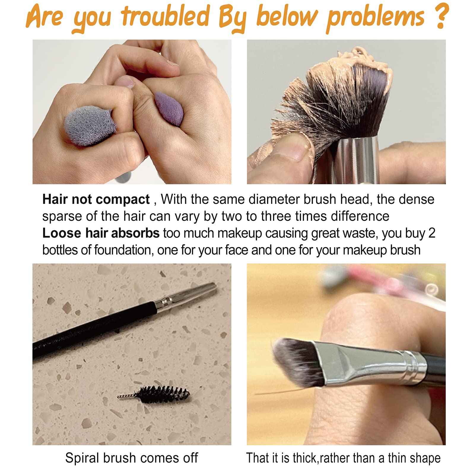 Bueart Design 19Pcs ULTRA SOFT Black labeled DENSE HAIR Makeup Brushes set Contains large powder Flat Foundation Ultimate Blending Make up Brush set Blush Face Brush Concealers contour Eyeshadow