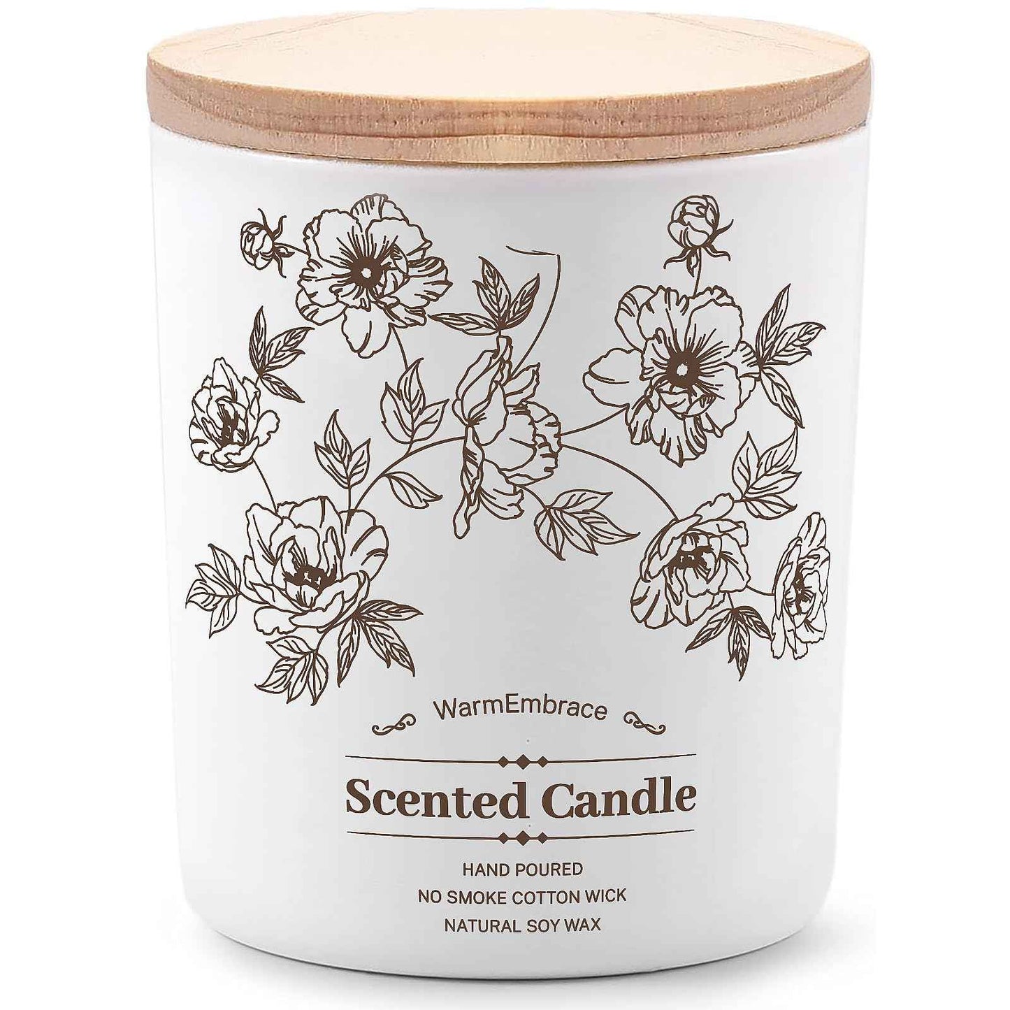 Deluxe Scented Candle for Women & Men, Vanilla Coconut Soy Wax Candle, 8 Oz Jar Candle for Home, Scented-60 Hours Long Lasting Burning, Suitable Gift for Mom