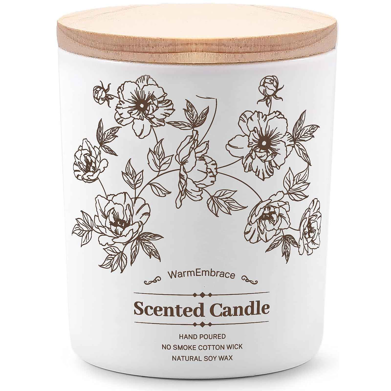 Deluxe Scented Candle for Women & Men, Vanilla Coconut Soy Wax Candle, 8 Oz Jar Candle for Home, Scented-60 Hours Long Lasting Burning, Suitable Gift for Mom