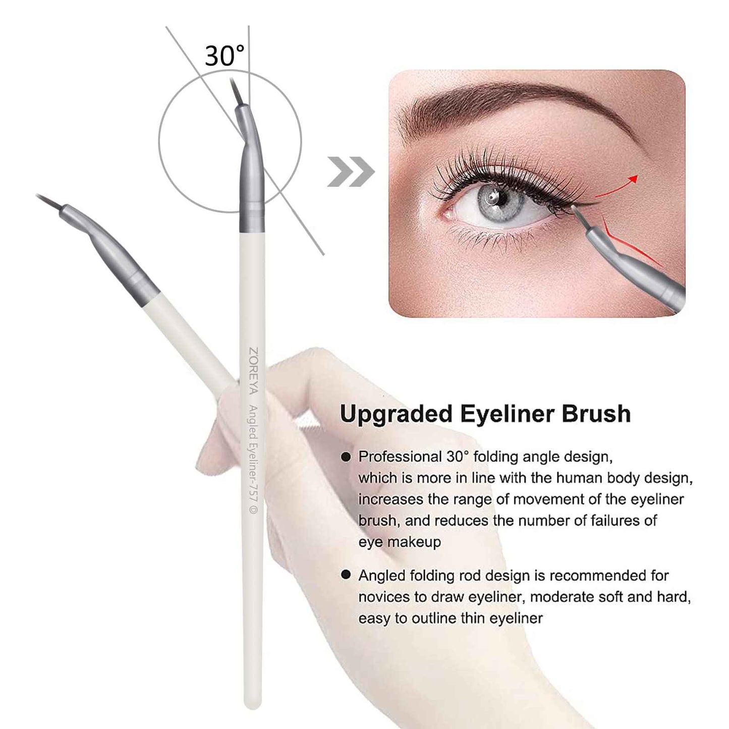 Raffaello Makeup Brushes 15Pcs Makeup Brush Set Premium Synthetic Powder Foundation Contour Blush Concealer Eye Shadow Blending Liner Make Up Brush Kit